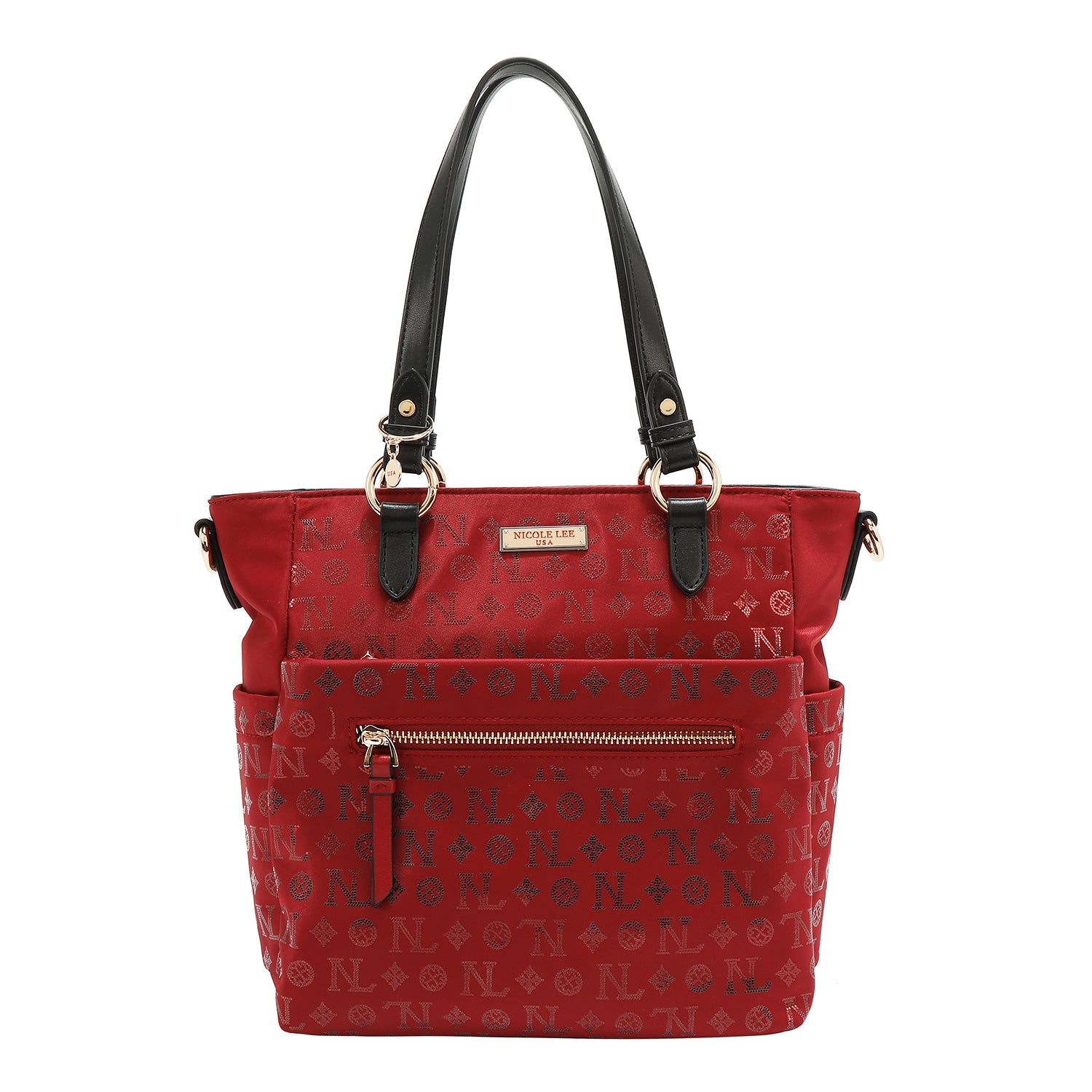 BOLSO DE MANO CON MONOGRAMA (ROJO)