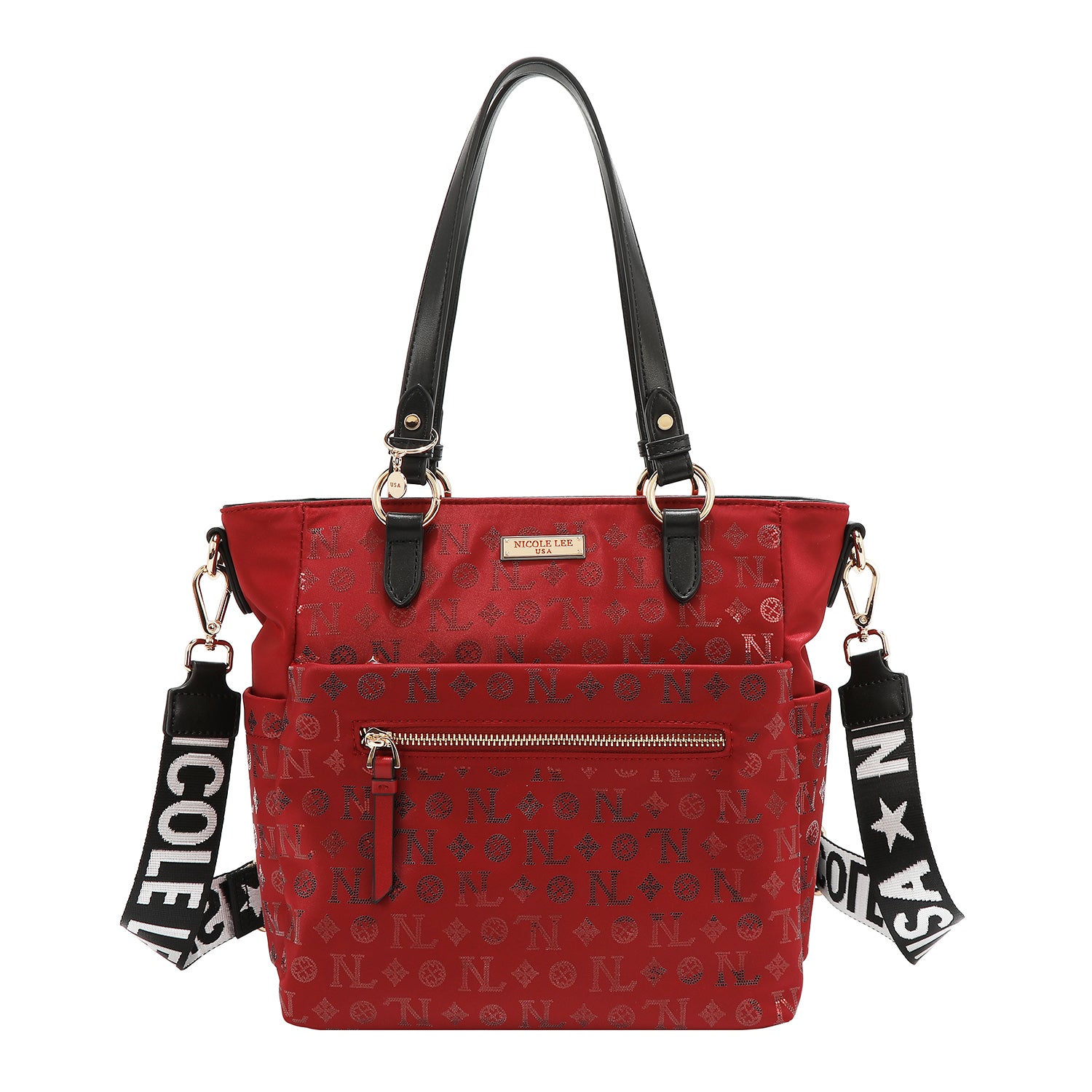BOLSO DE MANO CON MONOGRAMA (ROJO)