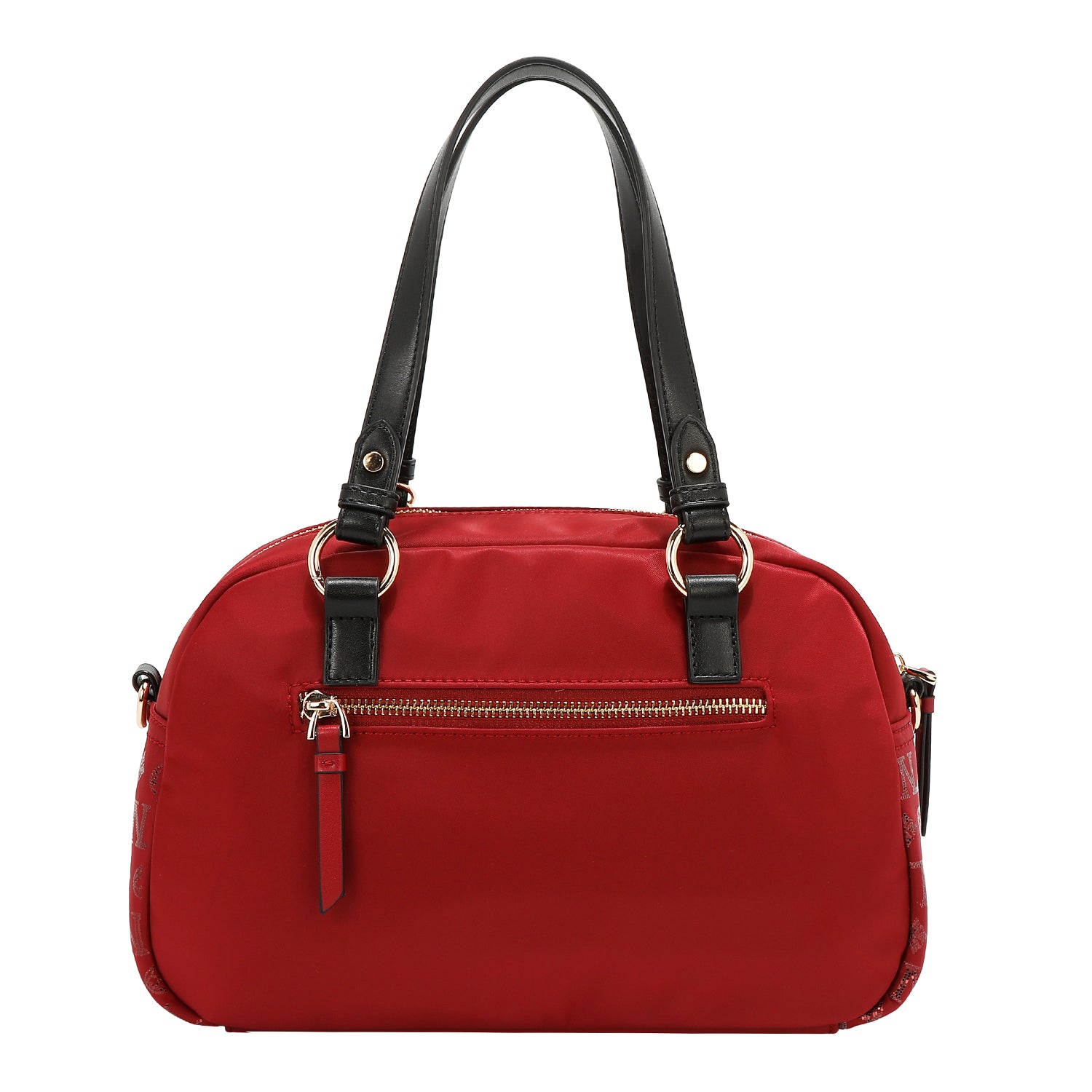 BOLSO BOSTON CON LOGOTIPO MONOGRAMA (ROJO)