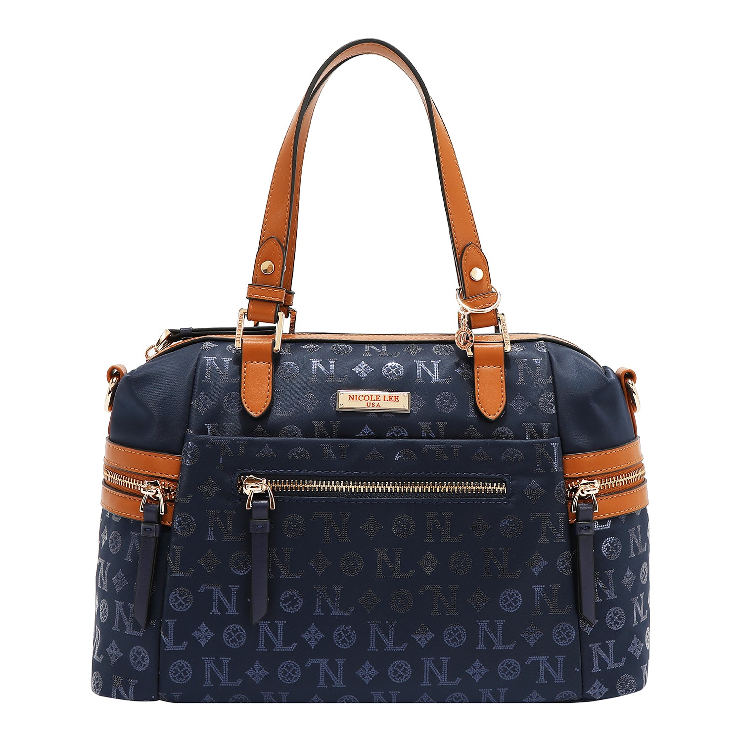 BORSA A BORSA CON LOGO MONOGRAMMA (BLU)