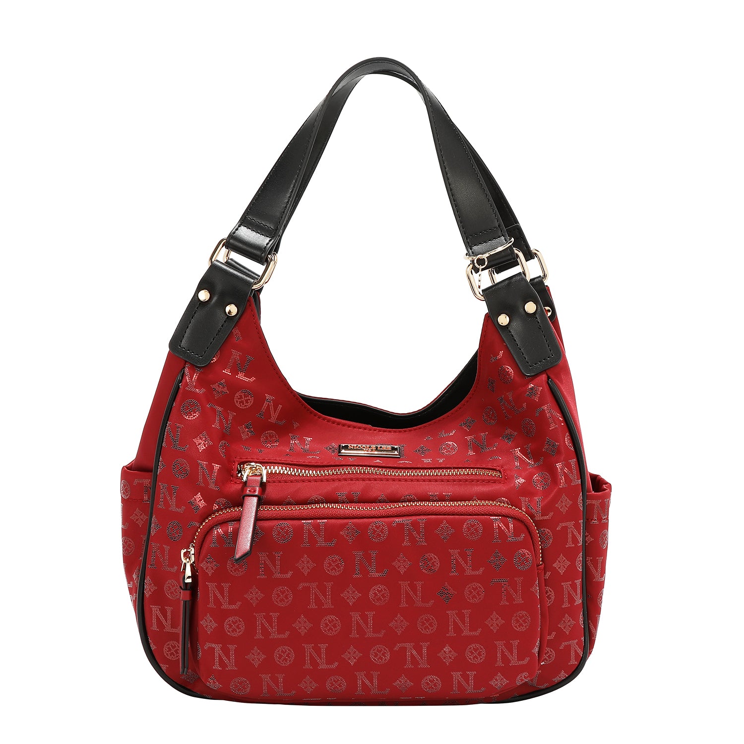 SHOULDER BAG WITH MONOGRAM LOGO (RED)