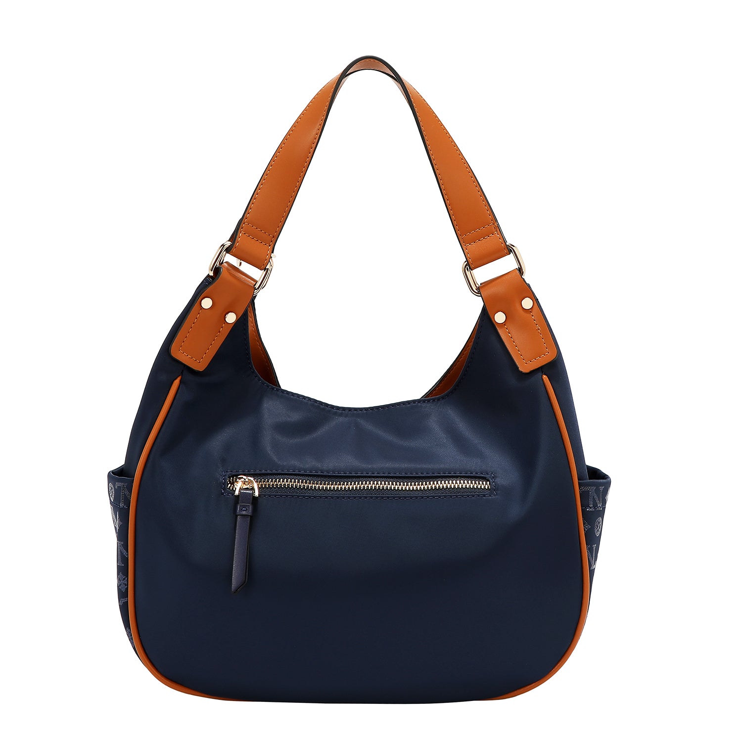 SHOULDER BAG WITH MONOGRAM LOGO (BLUE)