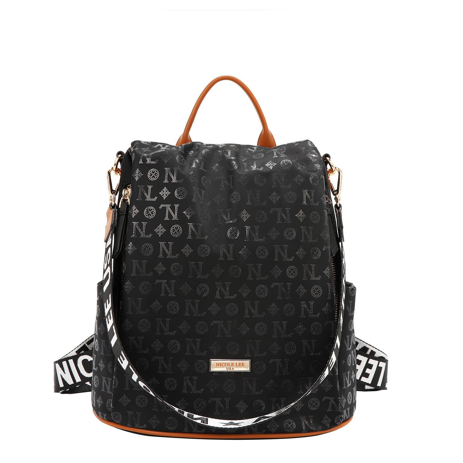 SAC À DOS AVEC LOGO MONOGRAMME (NOIR)