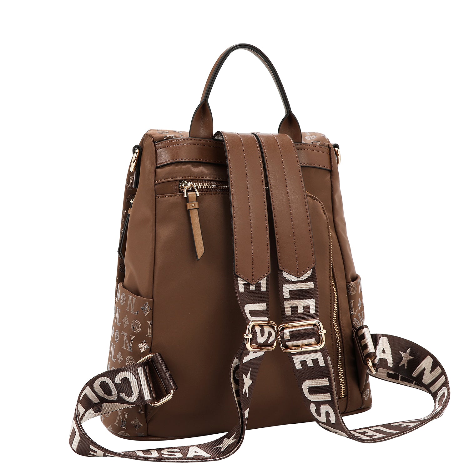 SAC À DOS AVEC LOGO MONOGRAMME (MARRON)