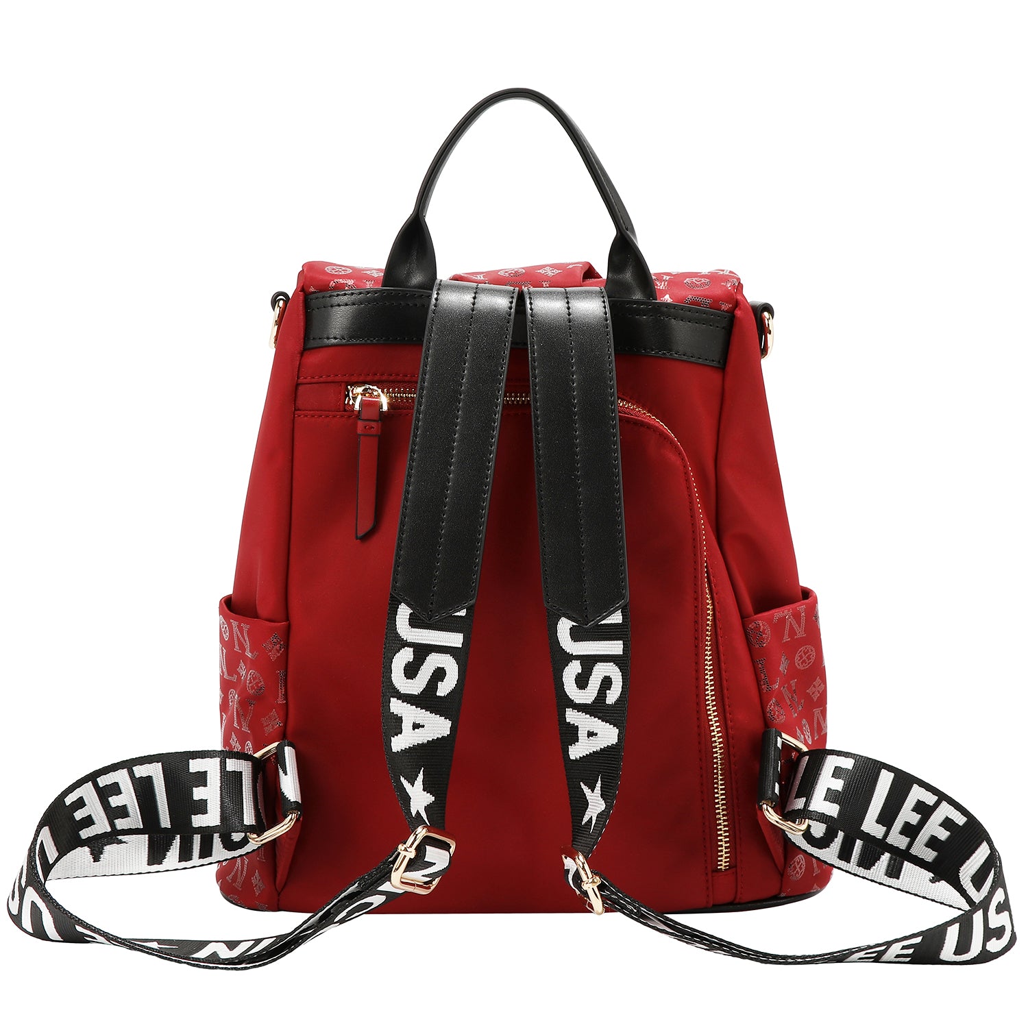 ZAINO CON LOGO MONOGRAMMA (ROSSO)