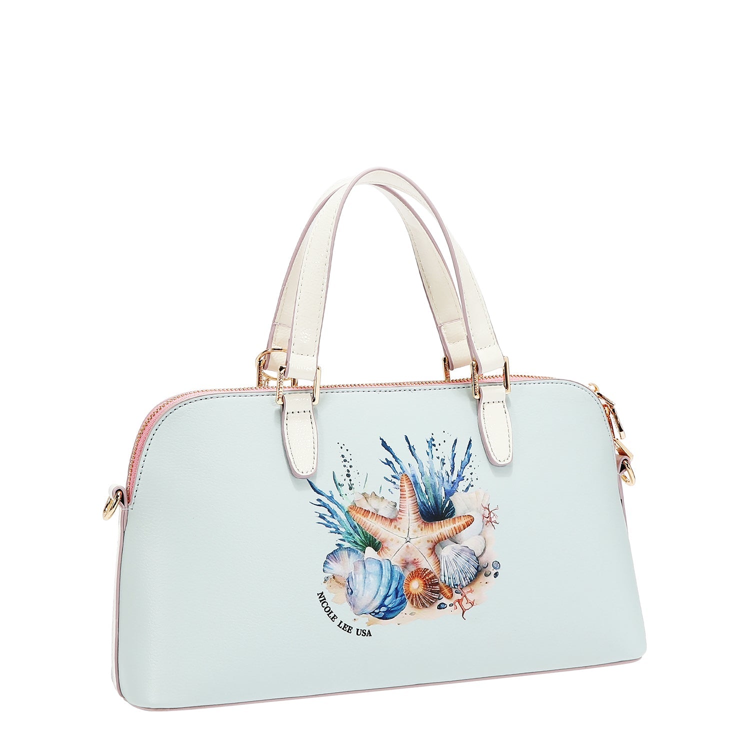 BOLSO DE MANO TIPO DOME NICOLE OCEAN (AZUL)