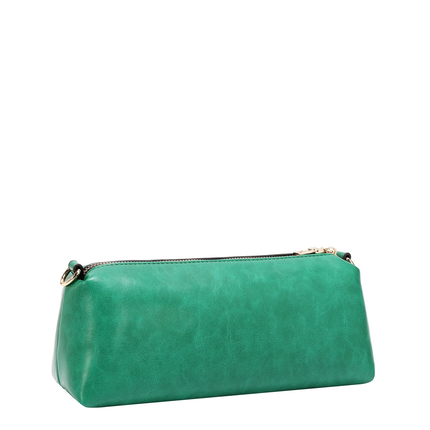 BOLSO DE MANO CON COSTURA (VERDE)