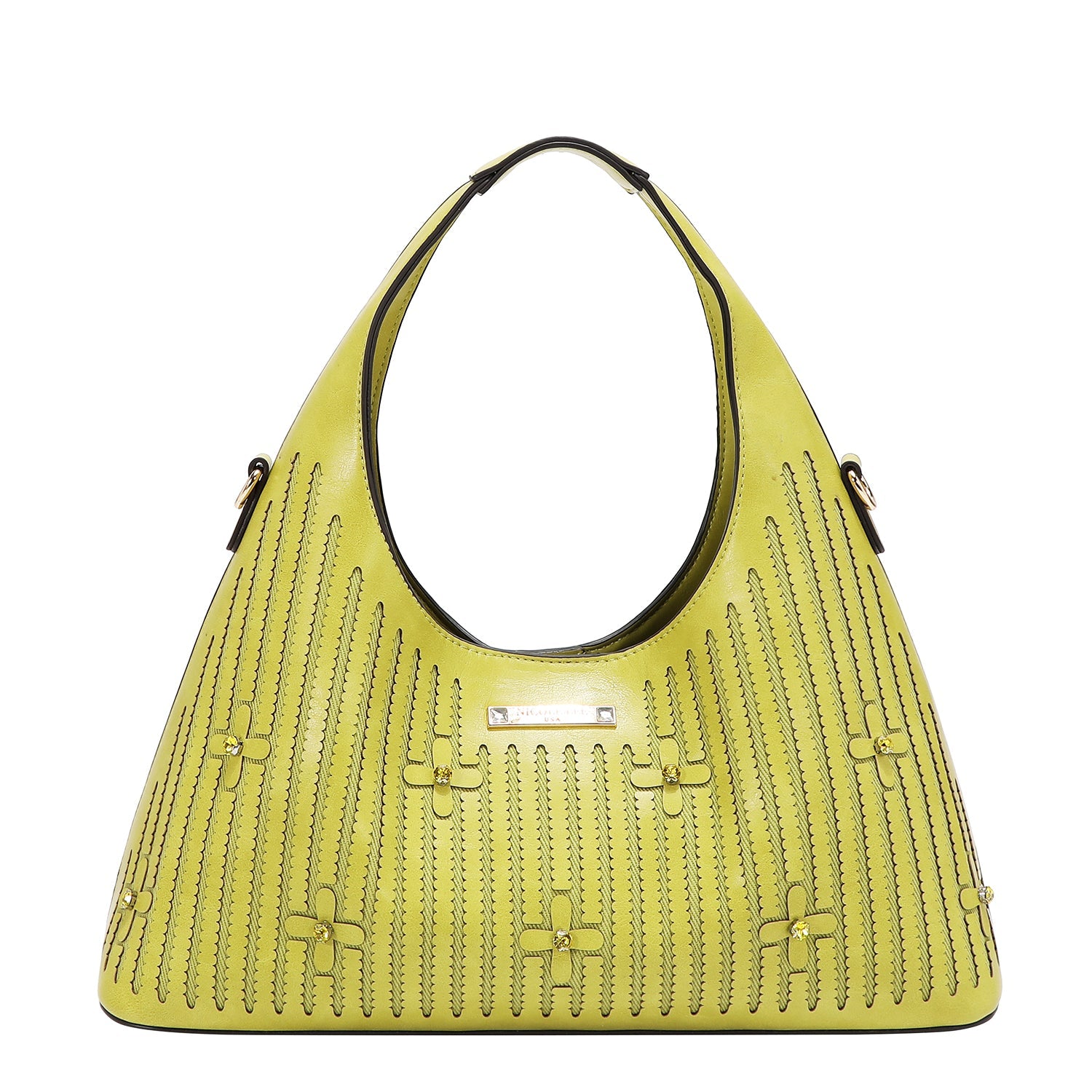 HANDBAG WITH STITCH (LIME)