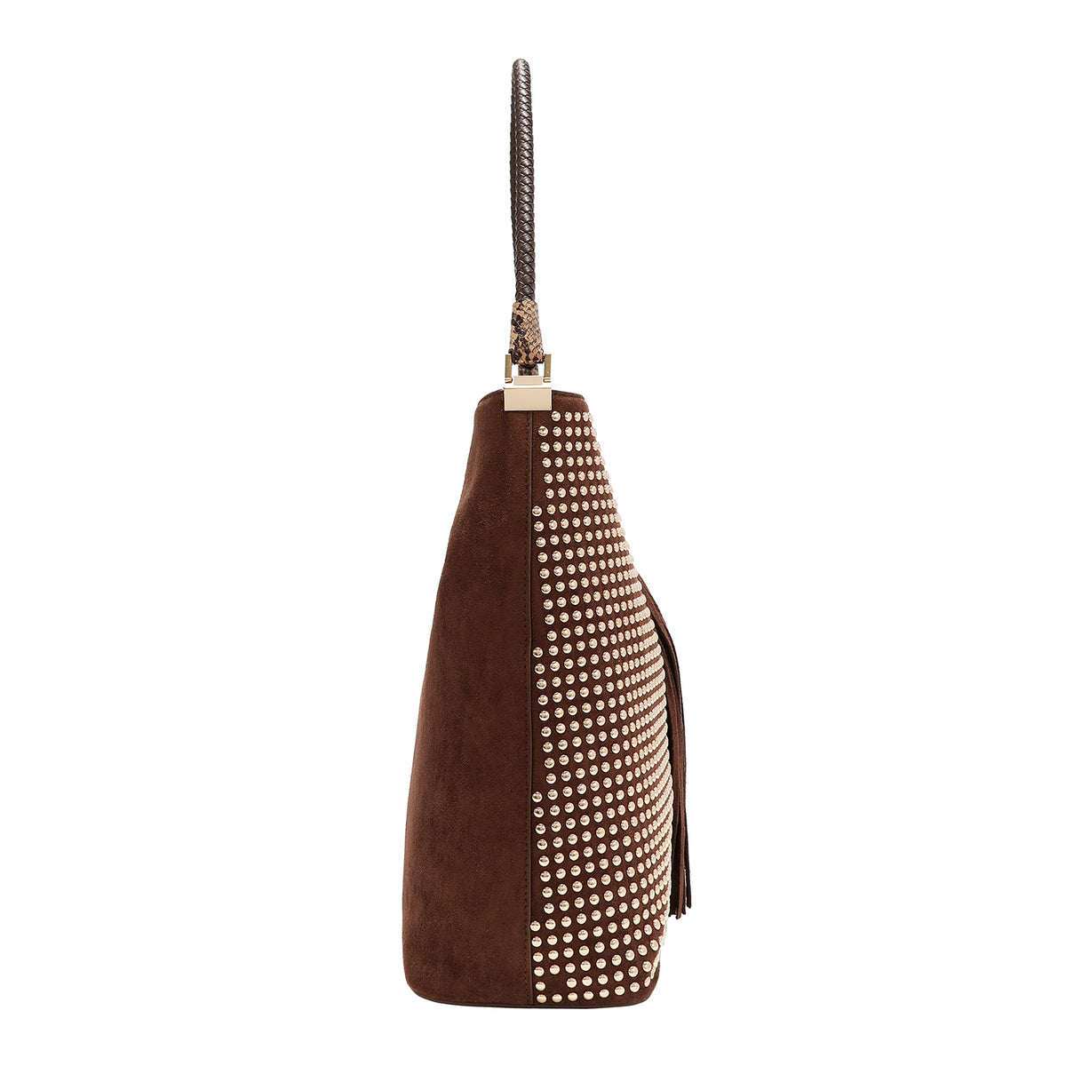 BOLSO BOHO CON TACHUELAS (MARRON)