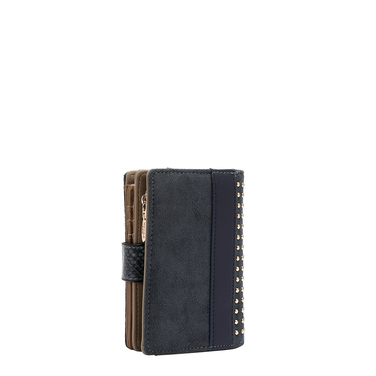 PORTAFOGLIO CON BORCHIE (BLU)