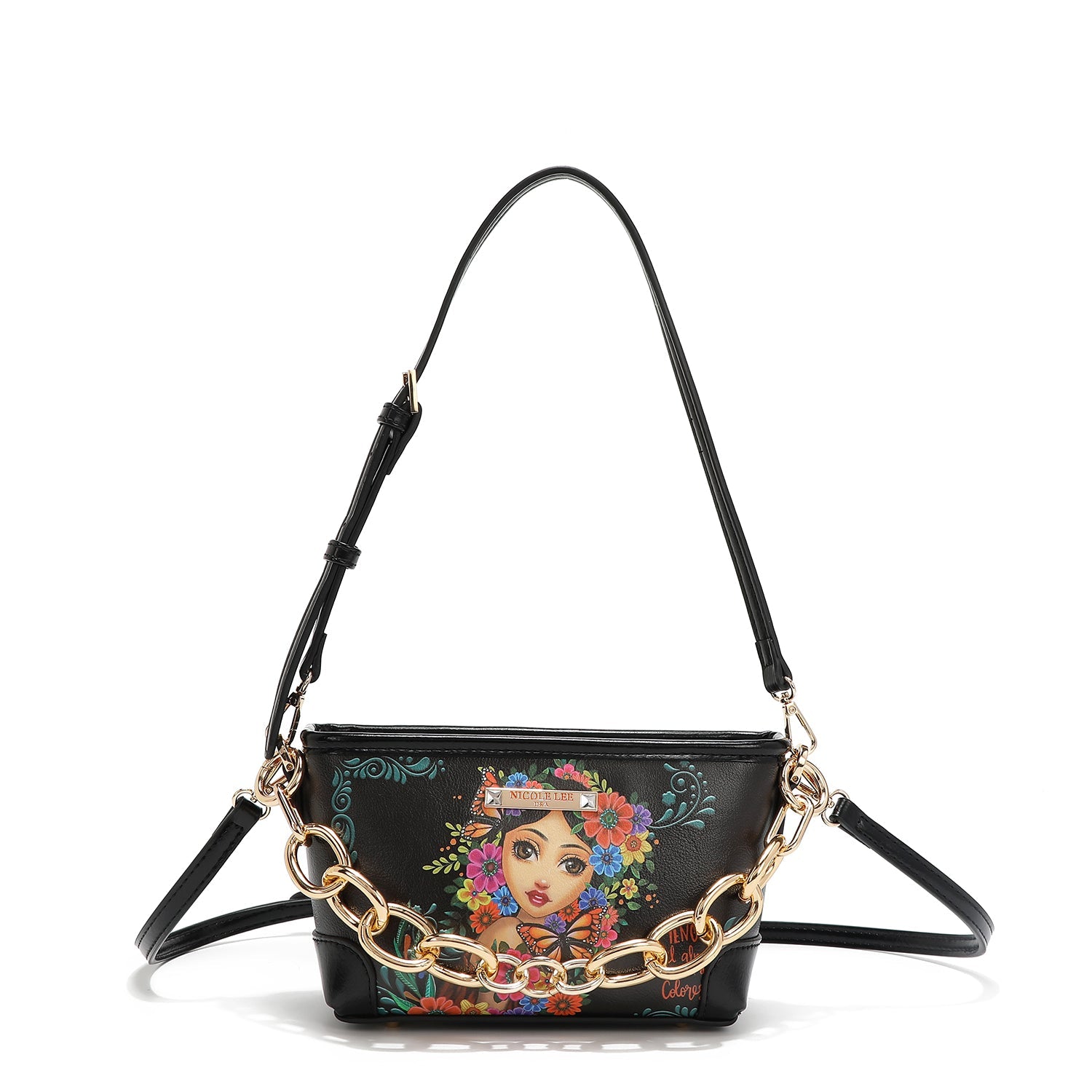 BOLSA PEQUENA COM CORRENTE <tc>ALMA DE COLORES</tc>