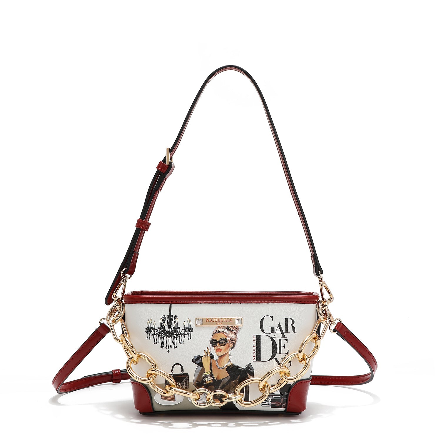 BOLSA PEQUENA COM CORRENTE <tc>LADY IN BLACK</tc>