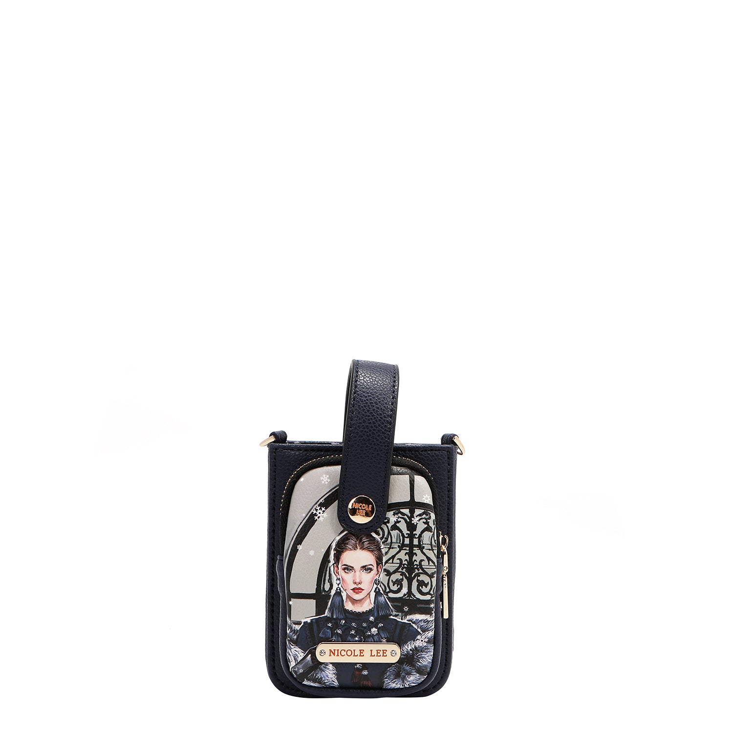 FUNDA DE TELEFONO CRUZADA CON CORREA (MODA SNOWFLAKE)