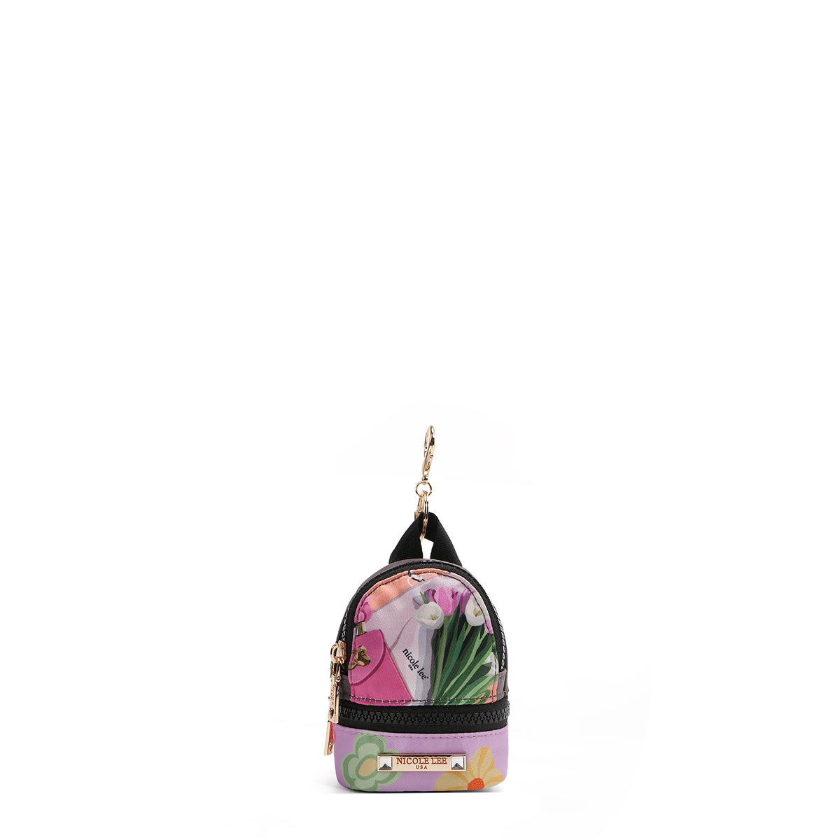 Mini Coin Purse Leather Backpack Keychain, Women display picture 2