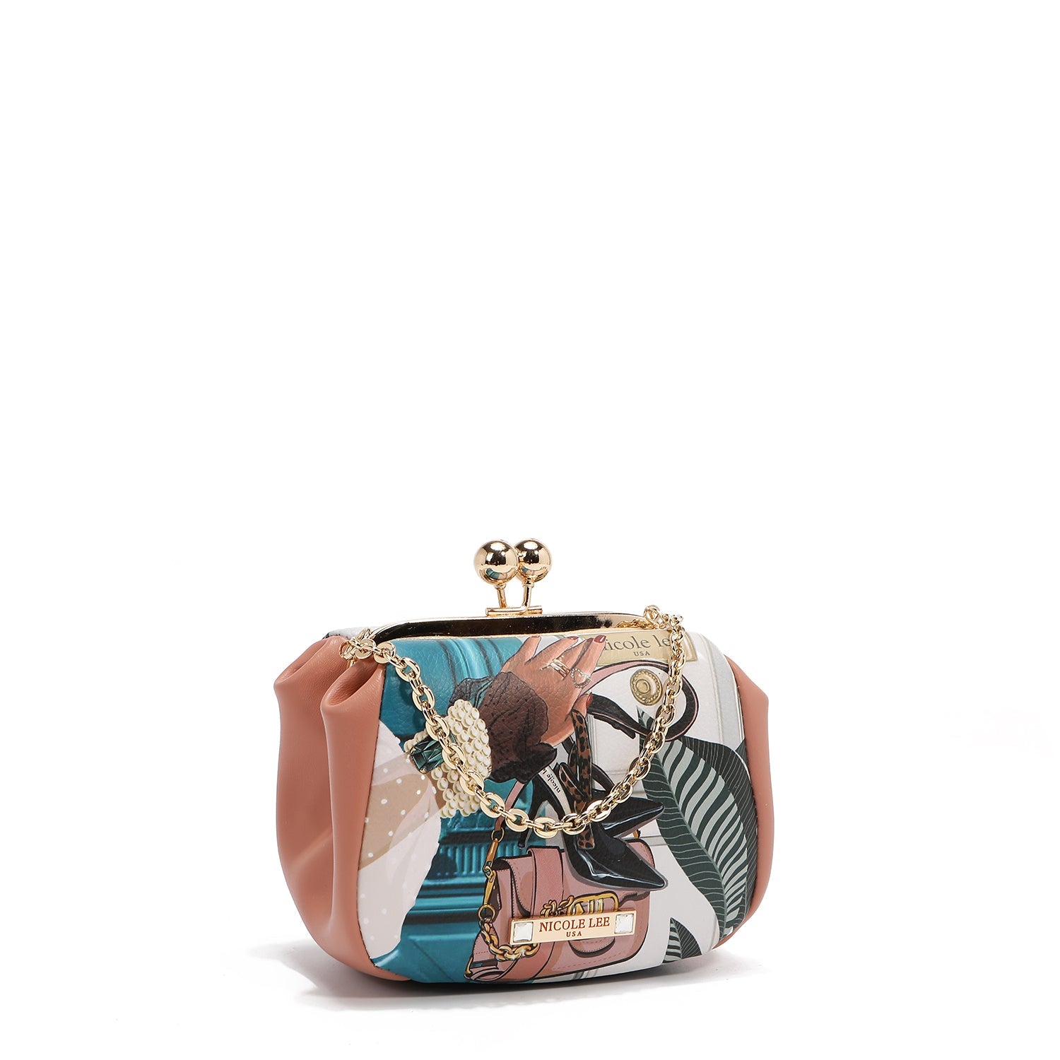 Mini bolsa transversal com fecho de encaixe (<tc>EMOTION</tc>)