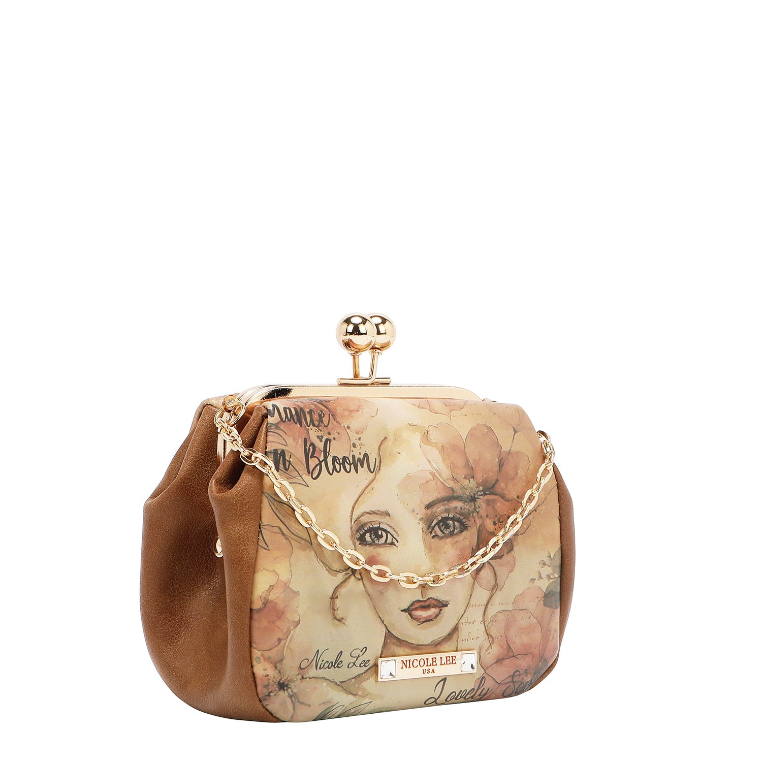 MINI BOLSO CRUZADO CON CIERRE KISS LOCK (REFLECTION OF LOVE)