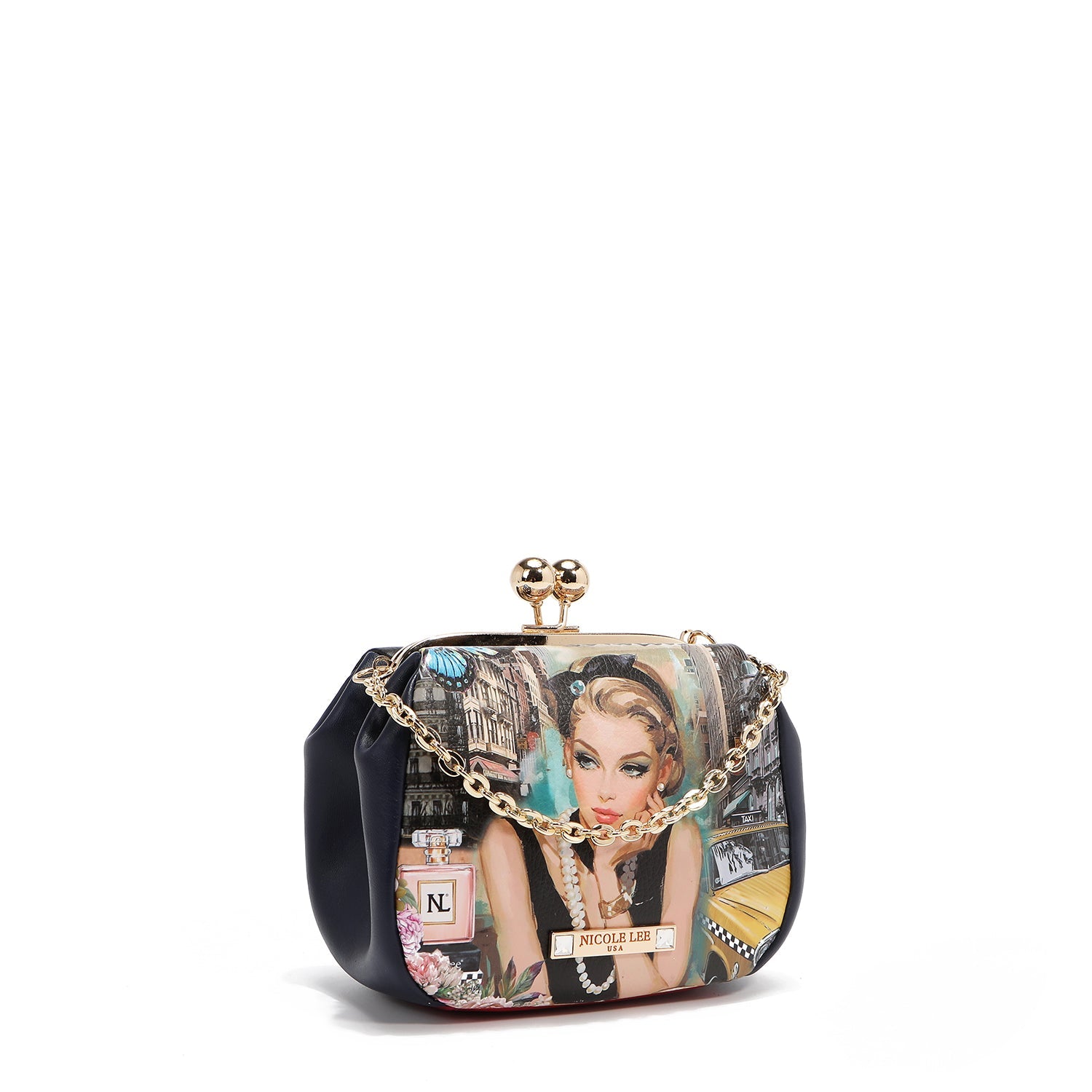 MINI BOLSA TIRACOLO COM FECHO KISS LOCK (SABINA IMAGINES)