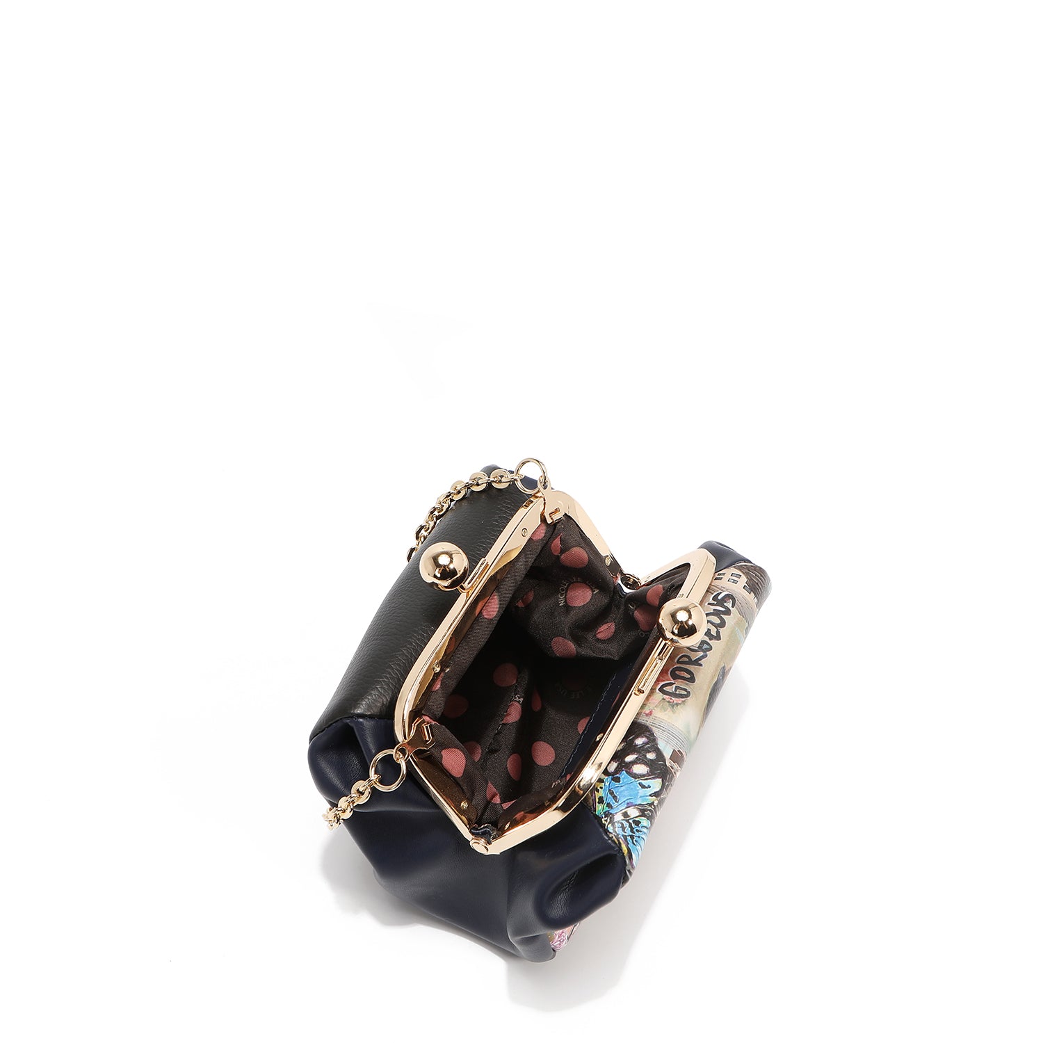 MINI SAC BANDOULIÈRE AVEC FERMETURE KISS LOCK (<tc>DREAM COMES TRUE</tc>)