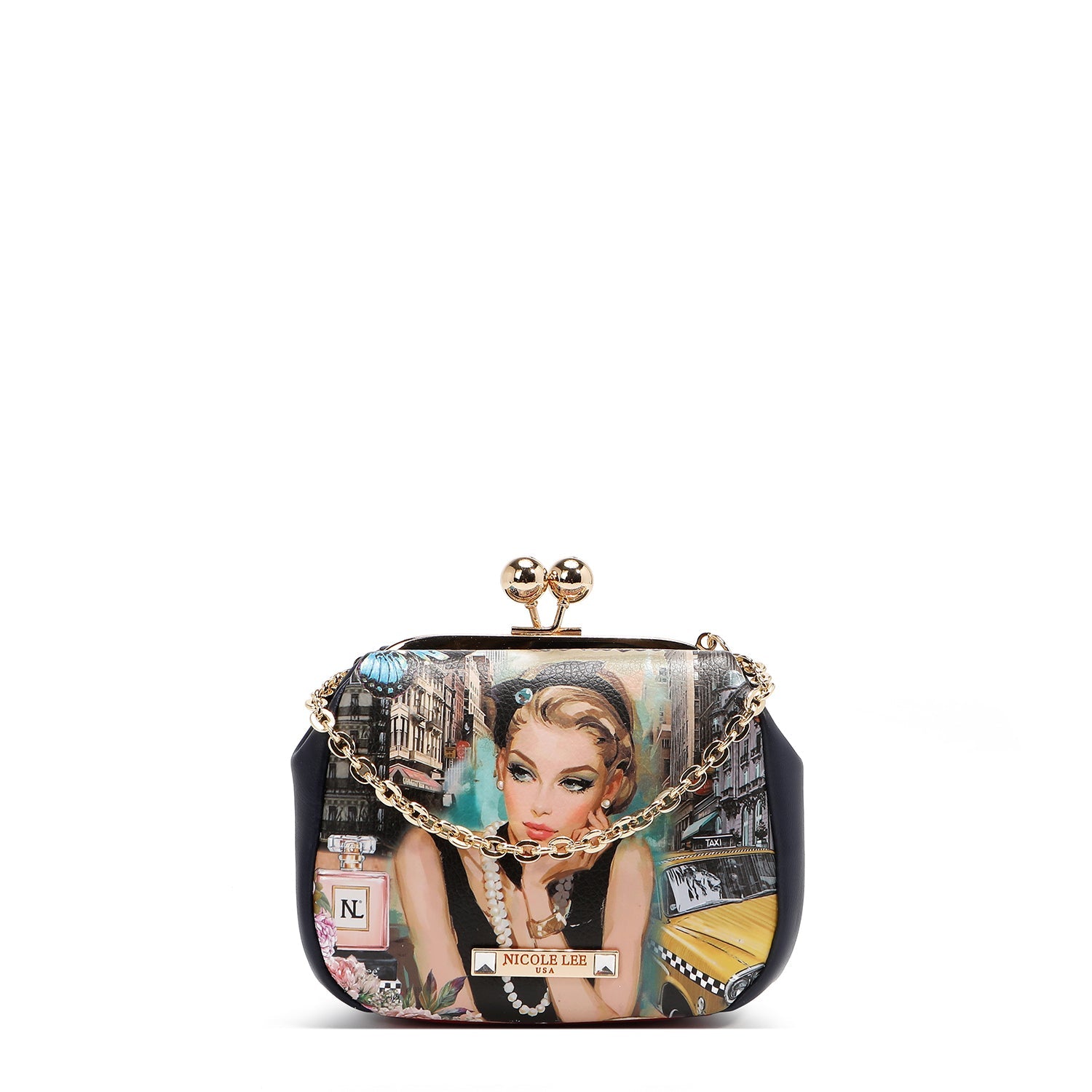 MINI BOLSO CRUZADO CON CIERRE KISS LOCK (SABINA IMAGINES)