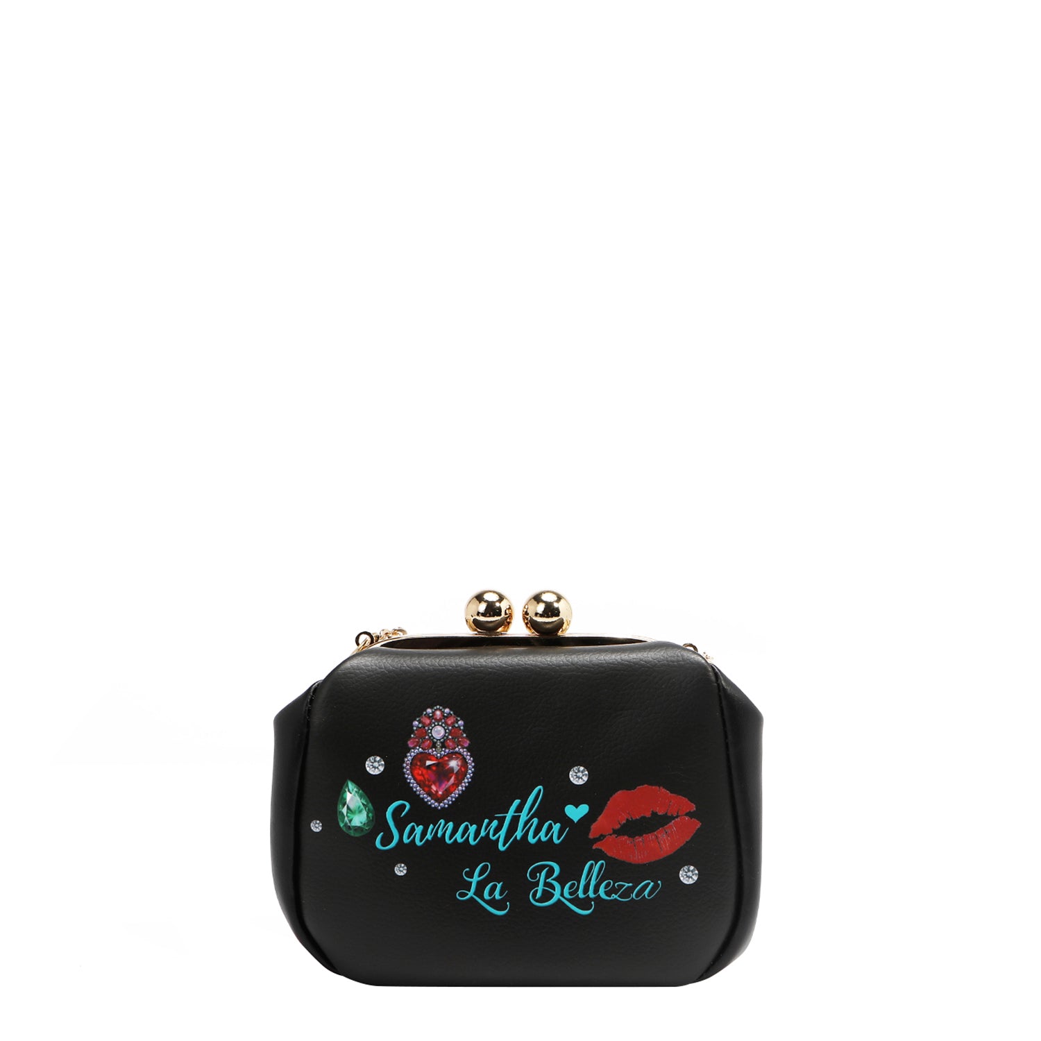 MINI BORSA A TRACOLLA CON CHIUSURA KISS LOCK (<tc>SAMANTHA LA BELLEZA</tc>)