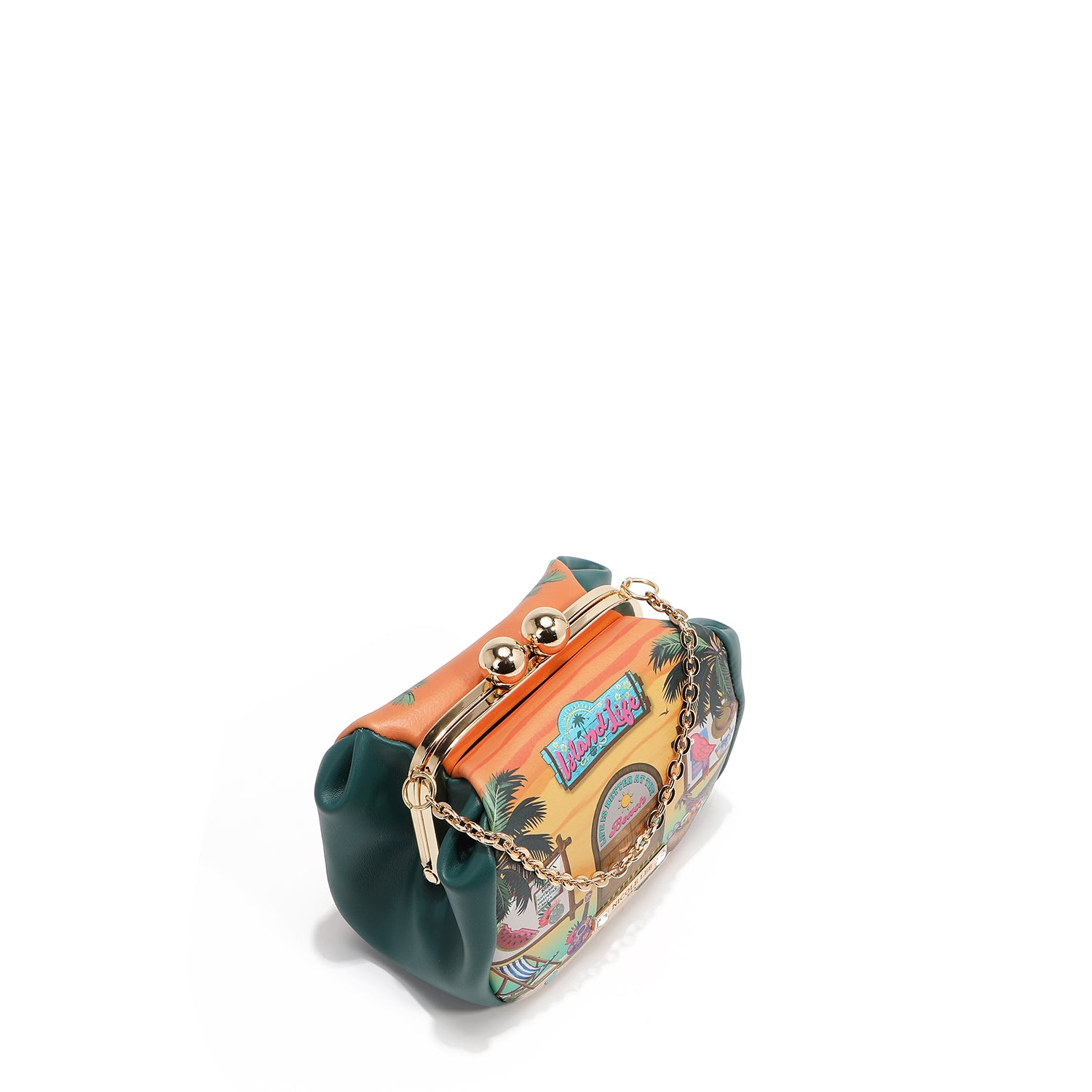 MINI BORSA A TRACOLLA CON CHIUSURA KISS LOCK (<tc>SUN & SAND</tc>)