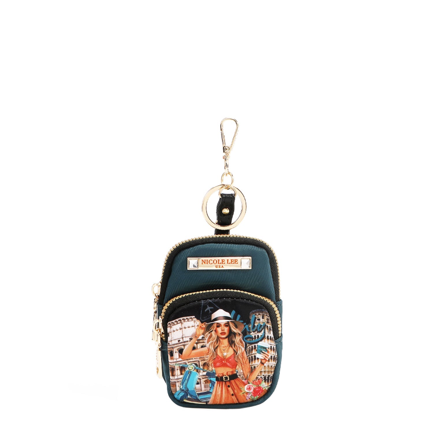 Mandy Mini Backpack Keychain with Polyester Exterior with Vegan
