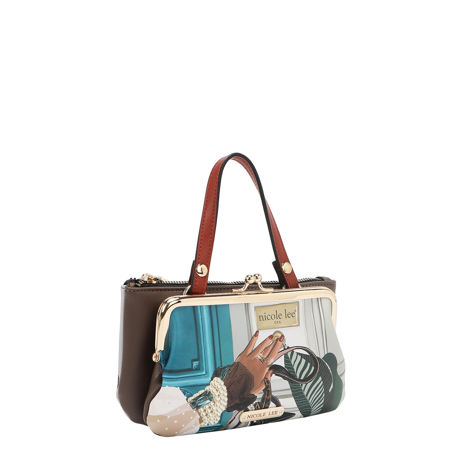 BOLSO MEDIANO CON MARCO Y ASA SUPERIOR (EMOTION)