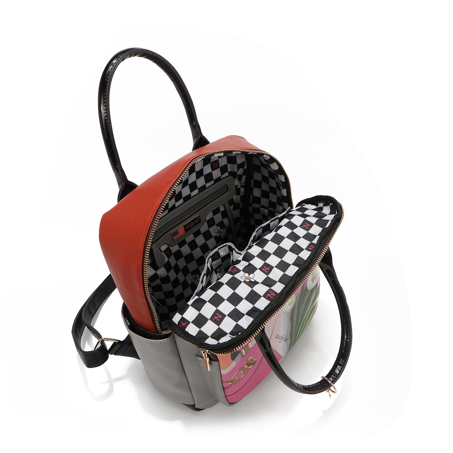 SET DA 3 PEZZI (ZAINO, BORSA A TRACOLLA, PORTAFOGLIO) (<tc>VIOLET BLOSSOM</tc>)