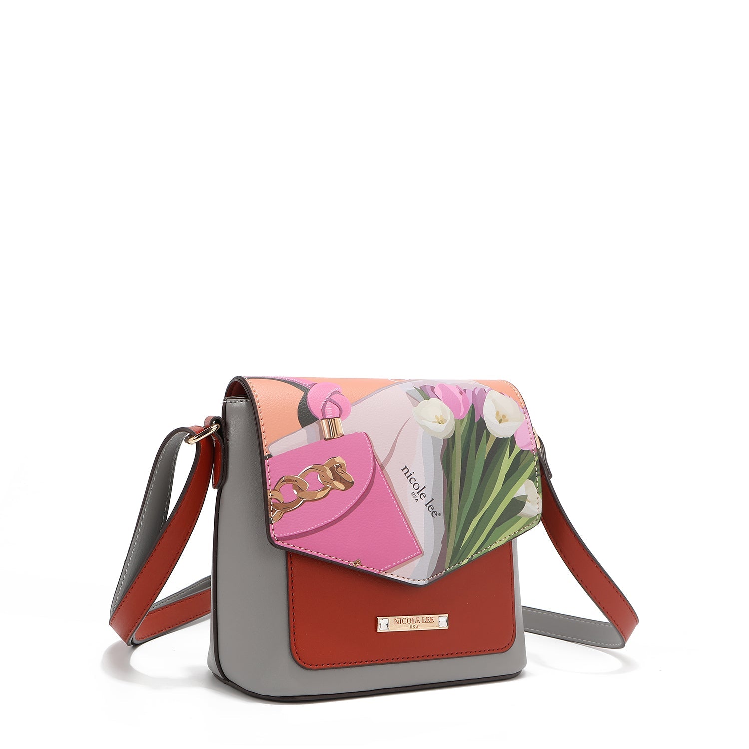 SET DA 3 PEZZI (ZAINO, BORSA A TRACOLLA, PORTAFOGLIO) (<tc>VIOLET BLOSSOM</tc>)