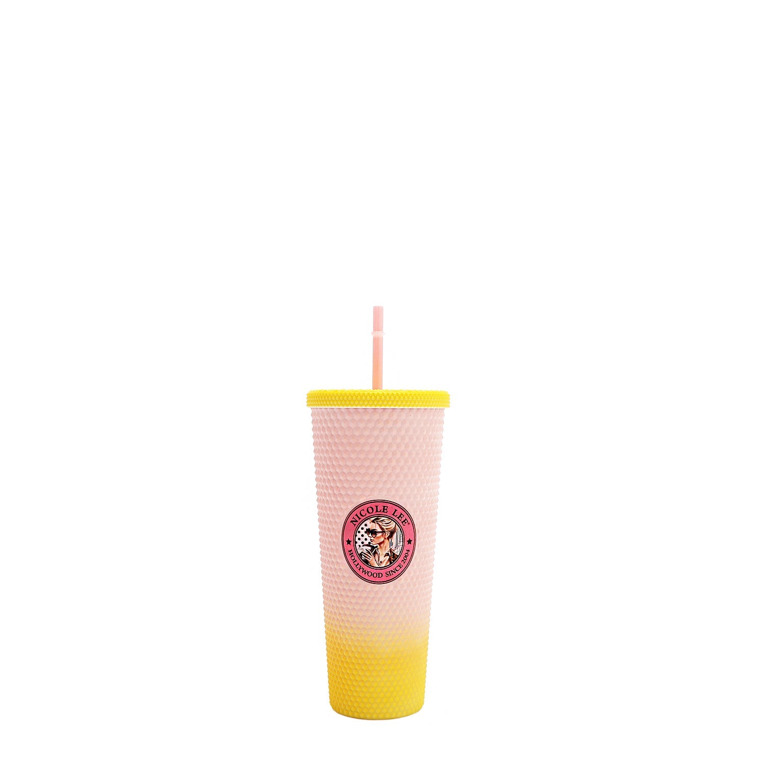 GLASS WITH LID AND STRAW 24 OZ WITH STUDS (<tc><tc>Ladies Night Out</tc></tc>)