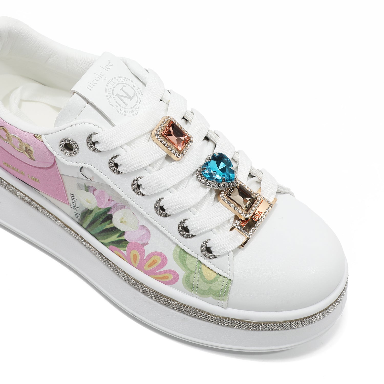 SNEAKERS ALLA MODA CON STRASS (<tc>VIOLET BLOSSOM</tc>)