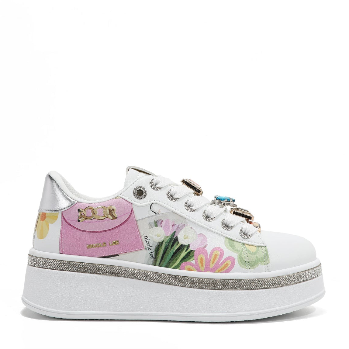 SNEAKERS ALLA MODA CON STRASS (<tc>VIOLET BLOSSOM</tc>)