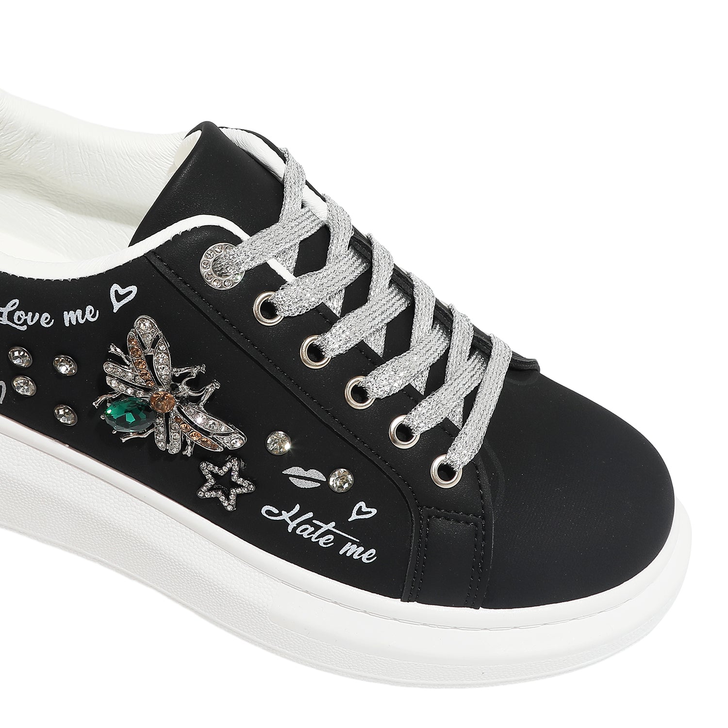 SNEAKERS PLATFORM CON CERNIERE (NERO)