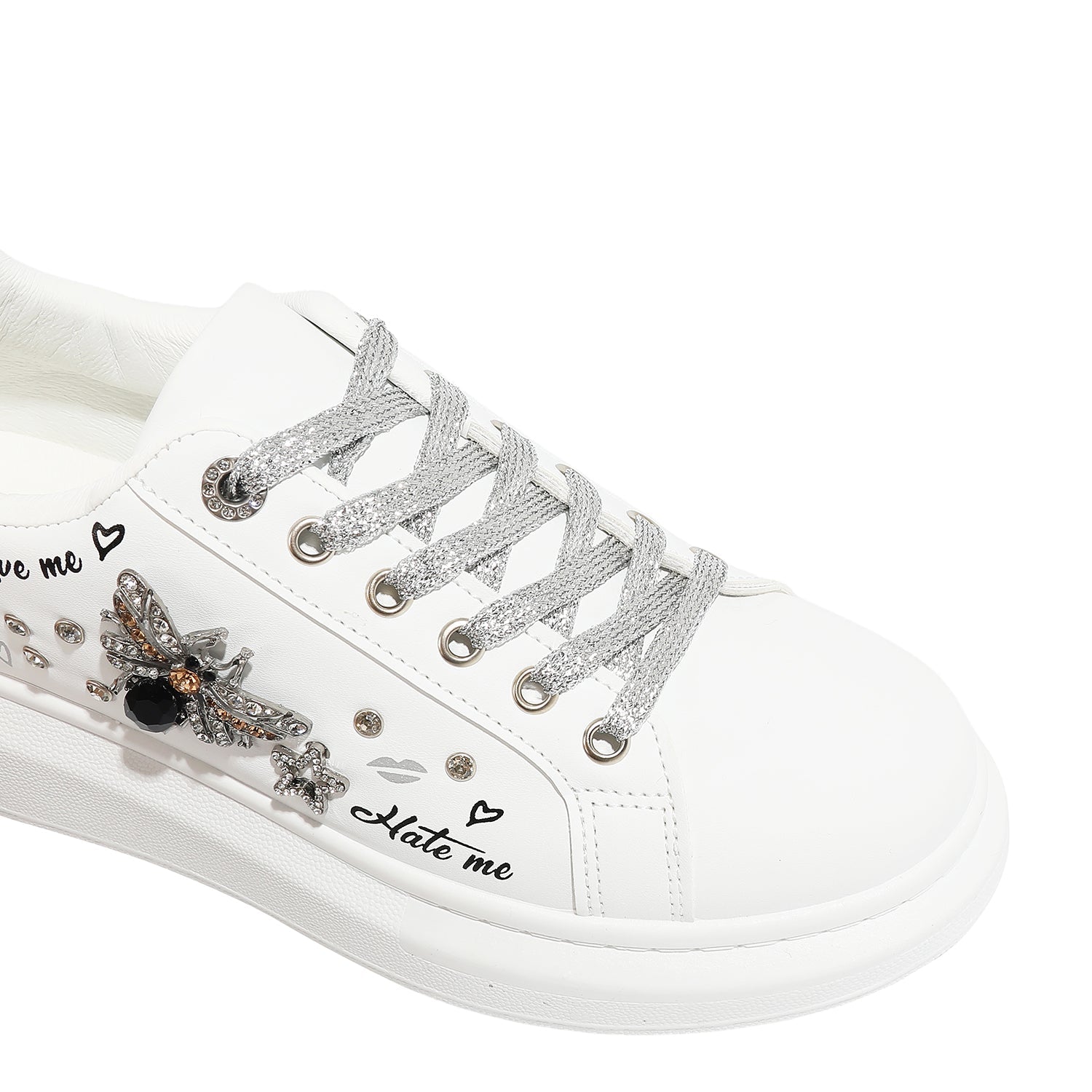 SNEAKERS PLATFORM CON CERNIERE (BIANCO)