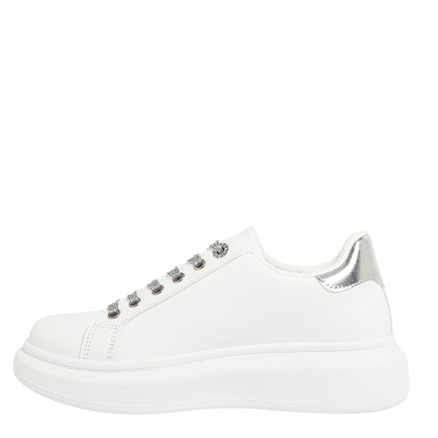 SNEAKERS PLATFORM CON CERNIERE (BIANCO)