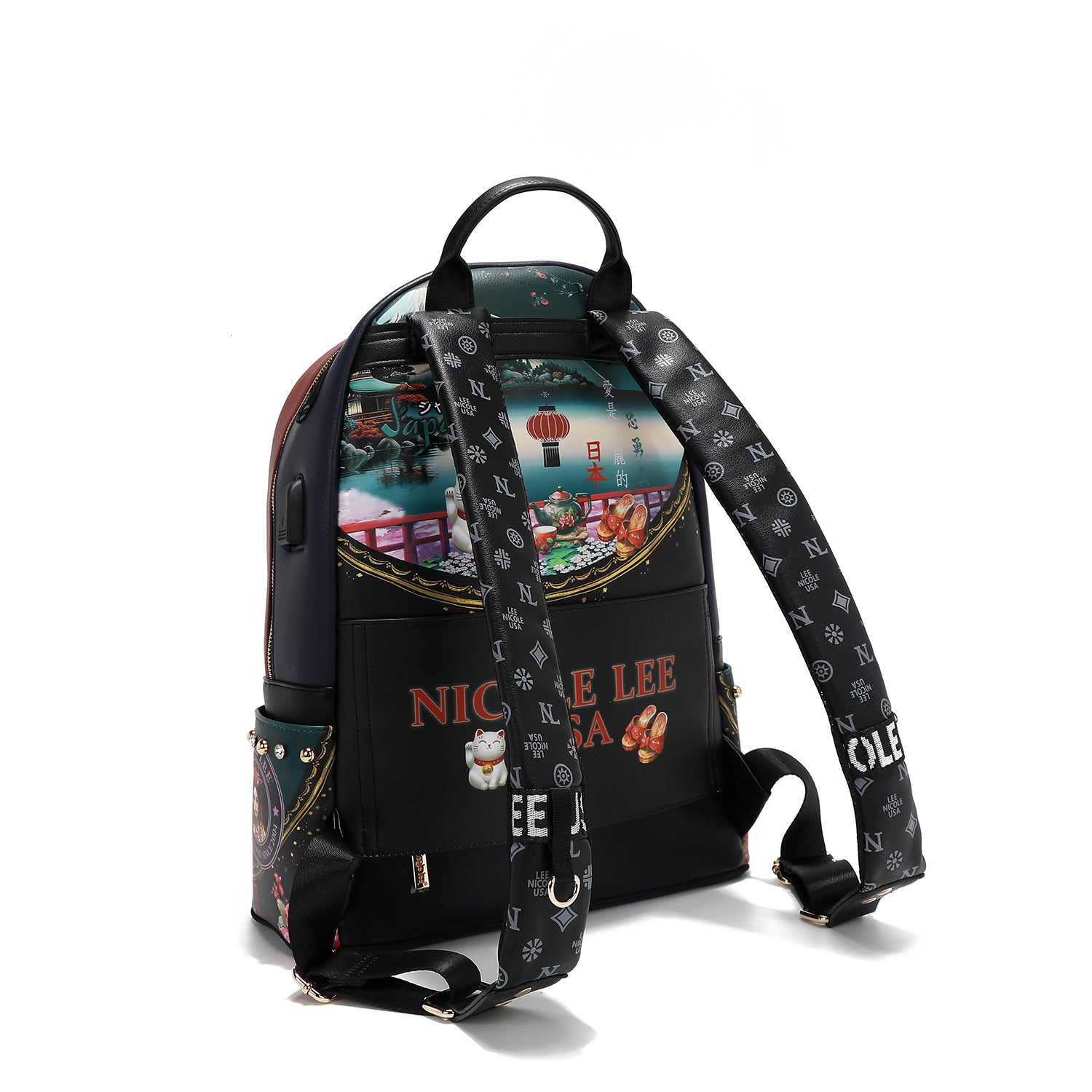 GRAND SAC À DOS AVEC PORT DE CHARGEMENT USB ET SAC (<tc>AKIKO LA BELLEZA</tc>)