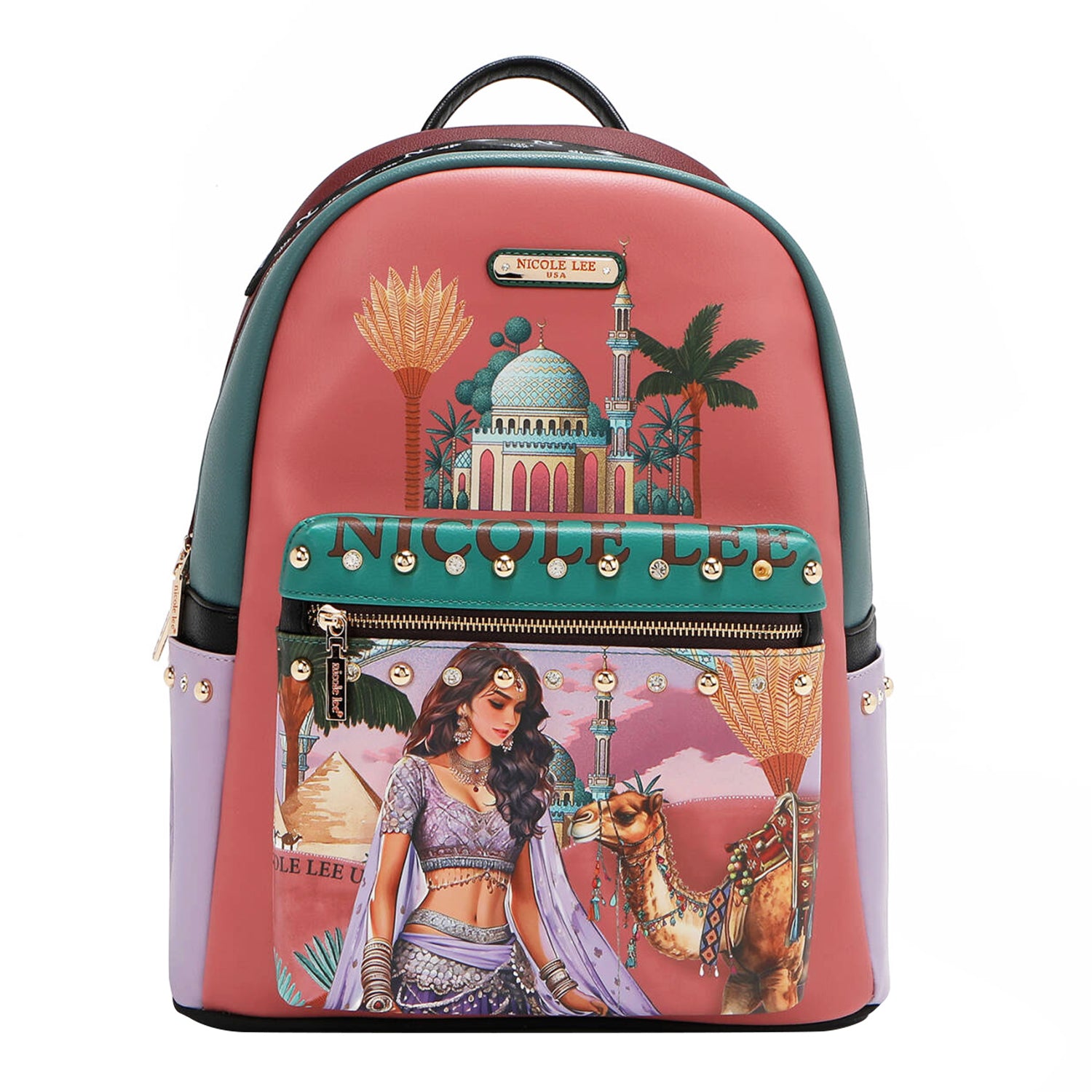 GROSSER MODERNER RUCKSACK MIT USB-LADEANSCHLUSS UND TASCHE (<tc>QUEEN CLEOPATRA</tc>)
