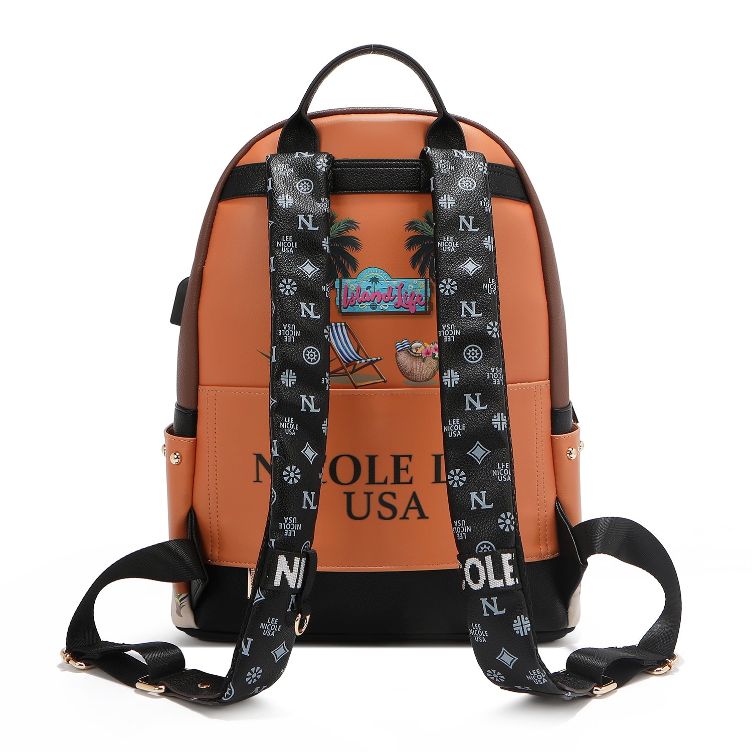 ZAINO ALLA MODA GRANDE CON PORTA DI RICARICA USB E BORSA (<tc>SUN & SAND</tc>)