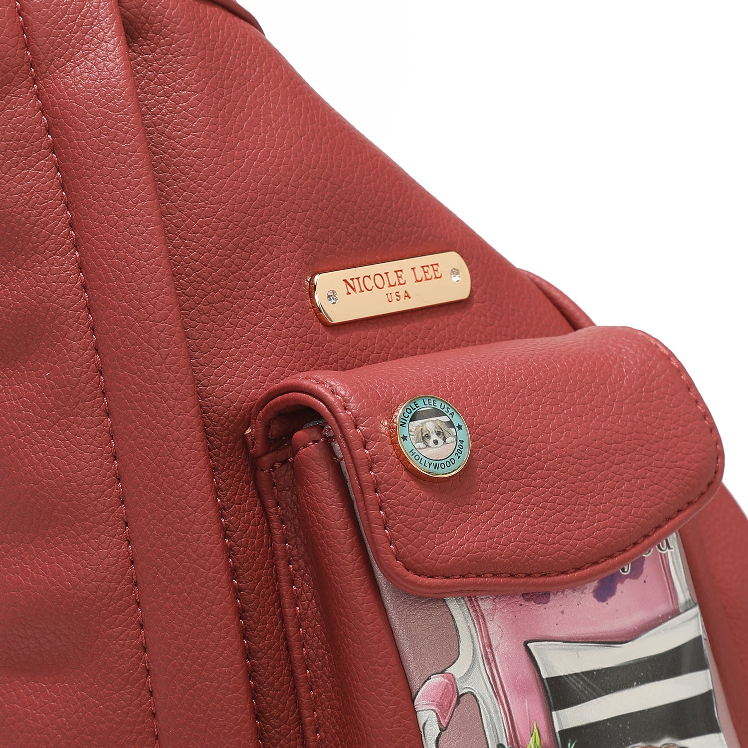 Cross backpack with outer pockets