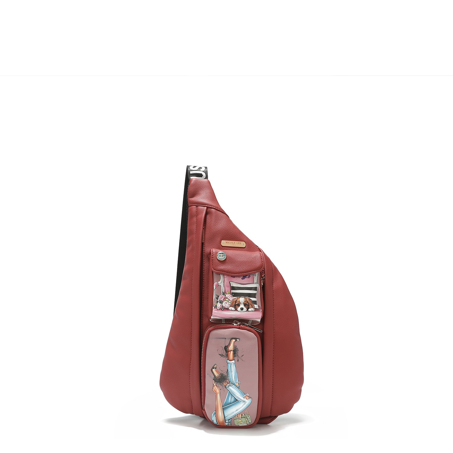 Cross backpack with outer pockets