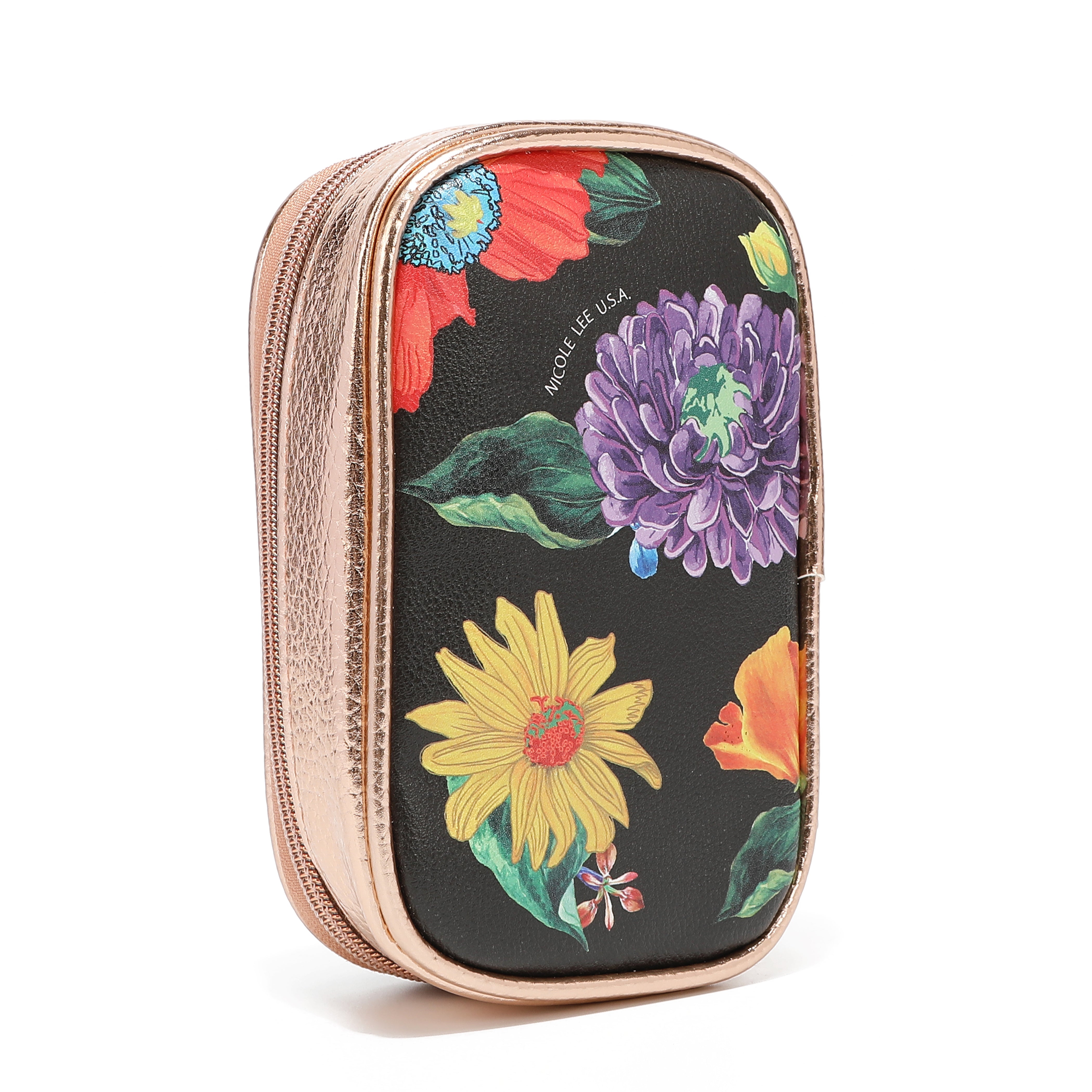 Set von Make -up -Bürsten mit Gehäuse