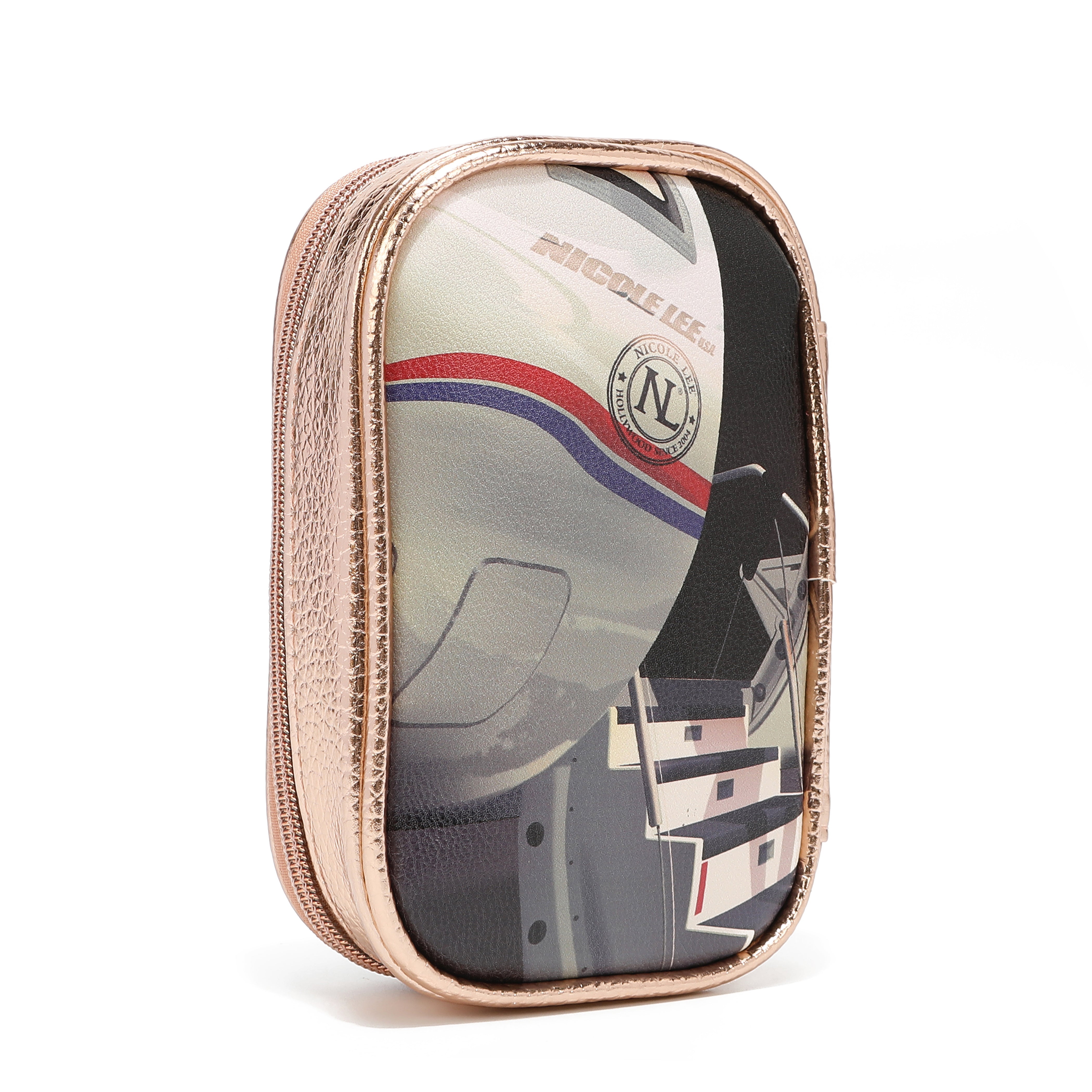 Set von Make -up -Bürsten mit Gehäuse