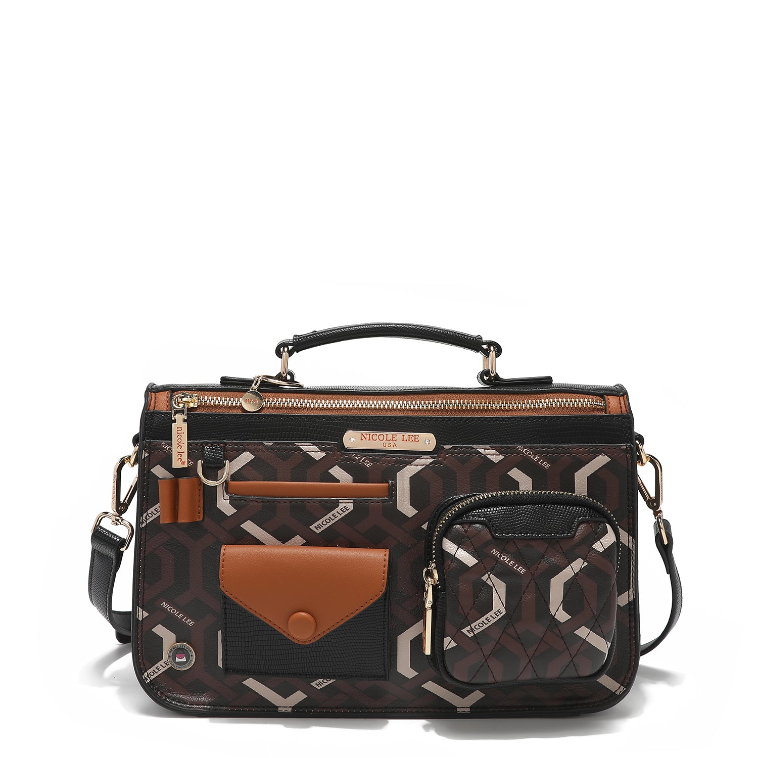 KLEINE MESSENGER-TASCHE „GEOMETRISCH“.