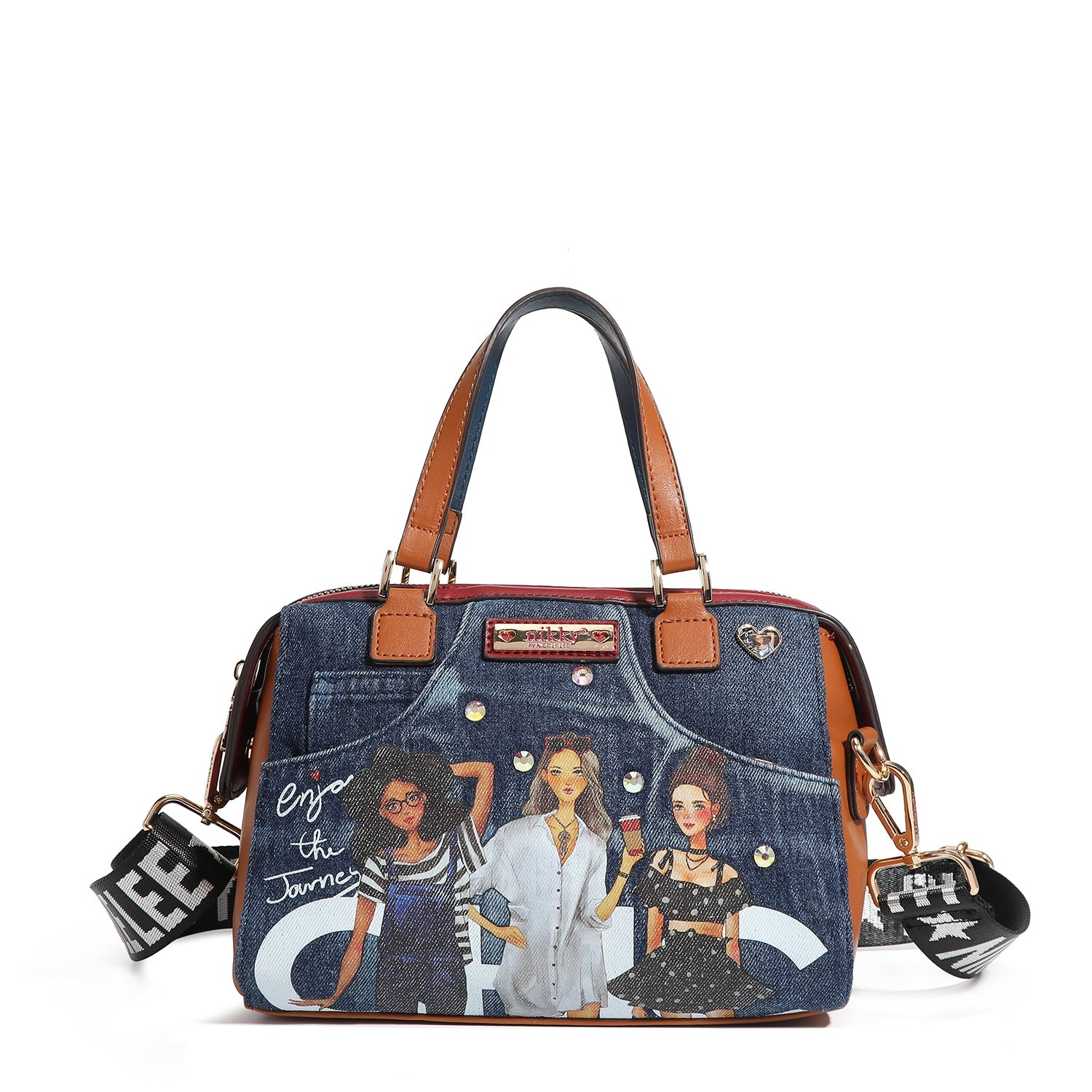 BORSA A TRACOLLA PICCOLA BOSTON <tc>Denim</tc>