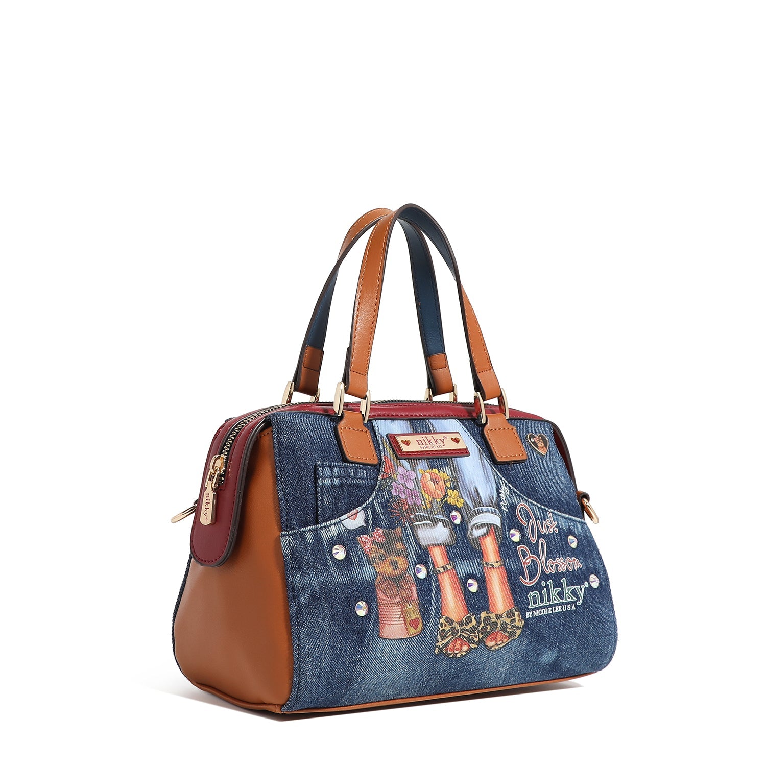 BORSA A MESSAGGIO BOSTON PICCOLA <tc>Denim</tc>