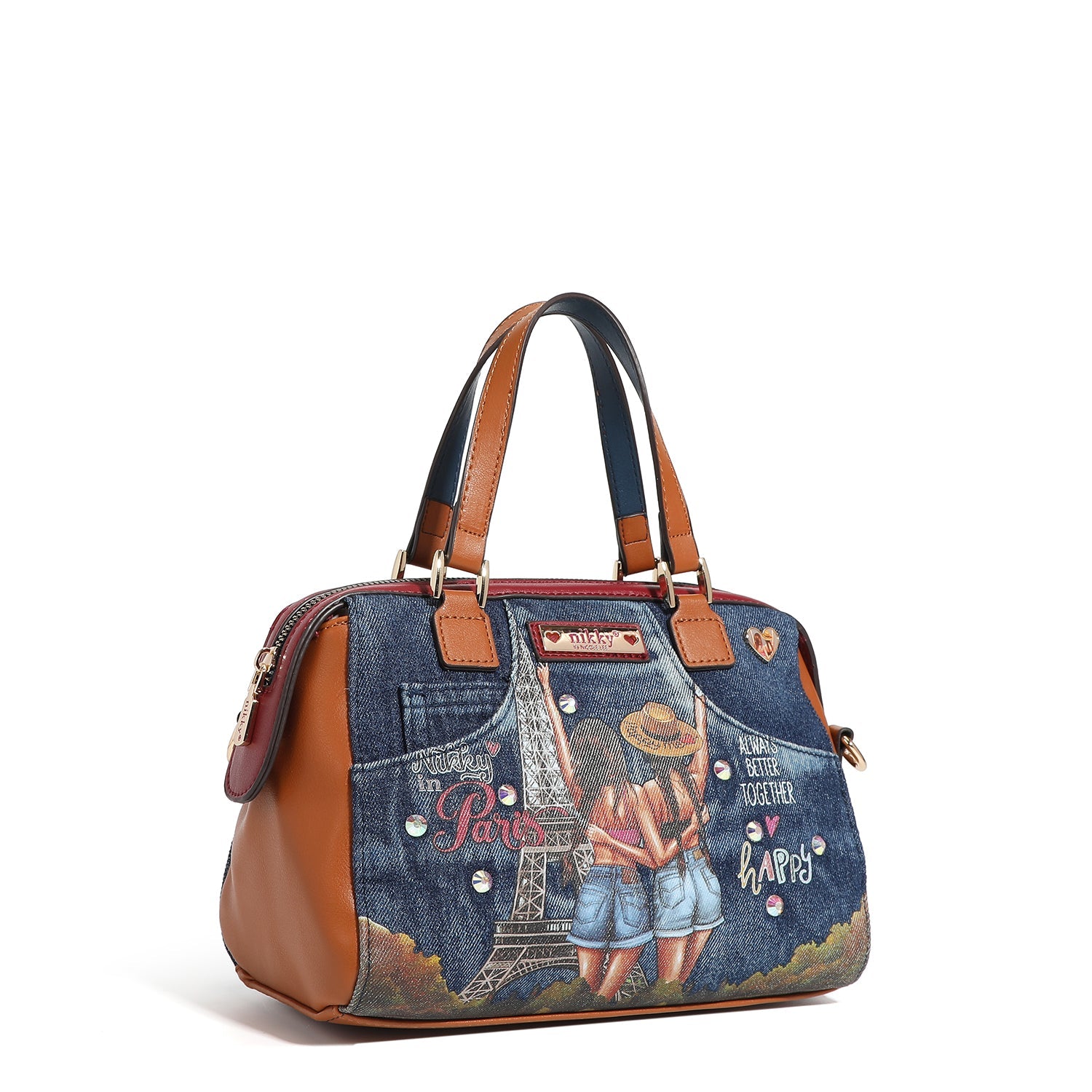 BORSA A TRACOLLA PICCOLA BOSTON <tc>Denim</tc>