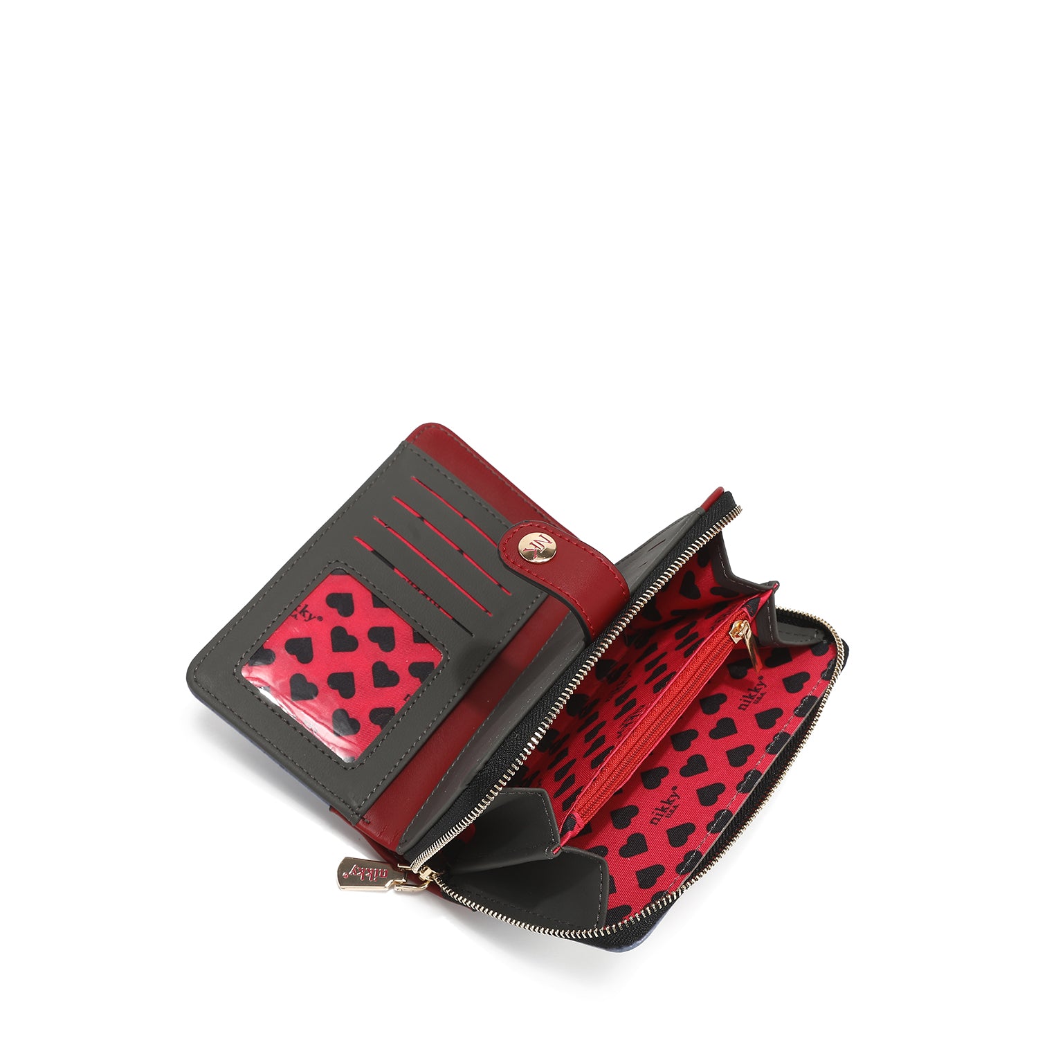 Portafoglio grande con portamonete a doppia cerniera <tc>NIKKY</tc>