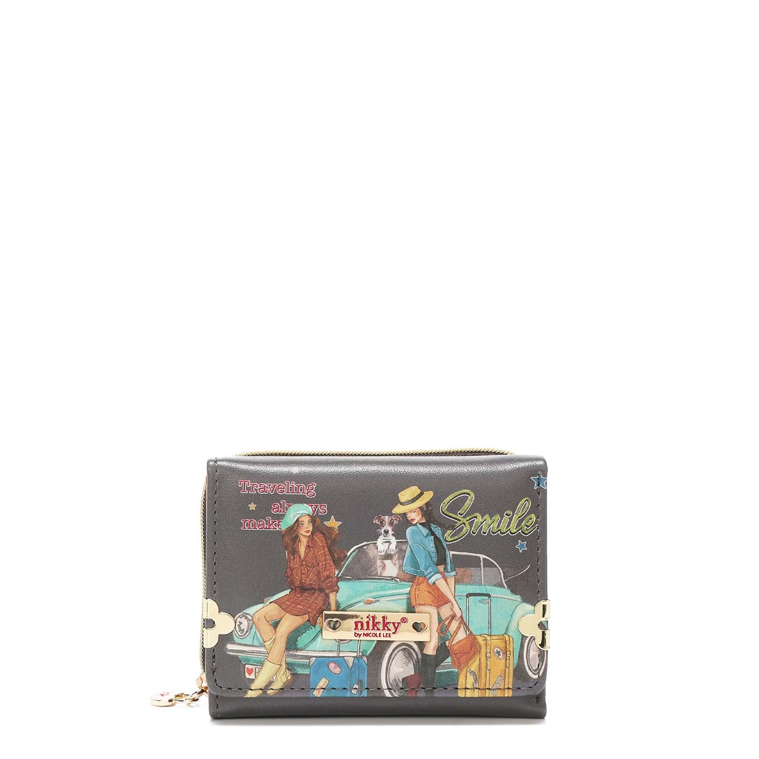 Portfolio con tripla divisione + borsa con cerniera