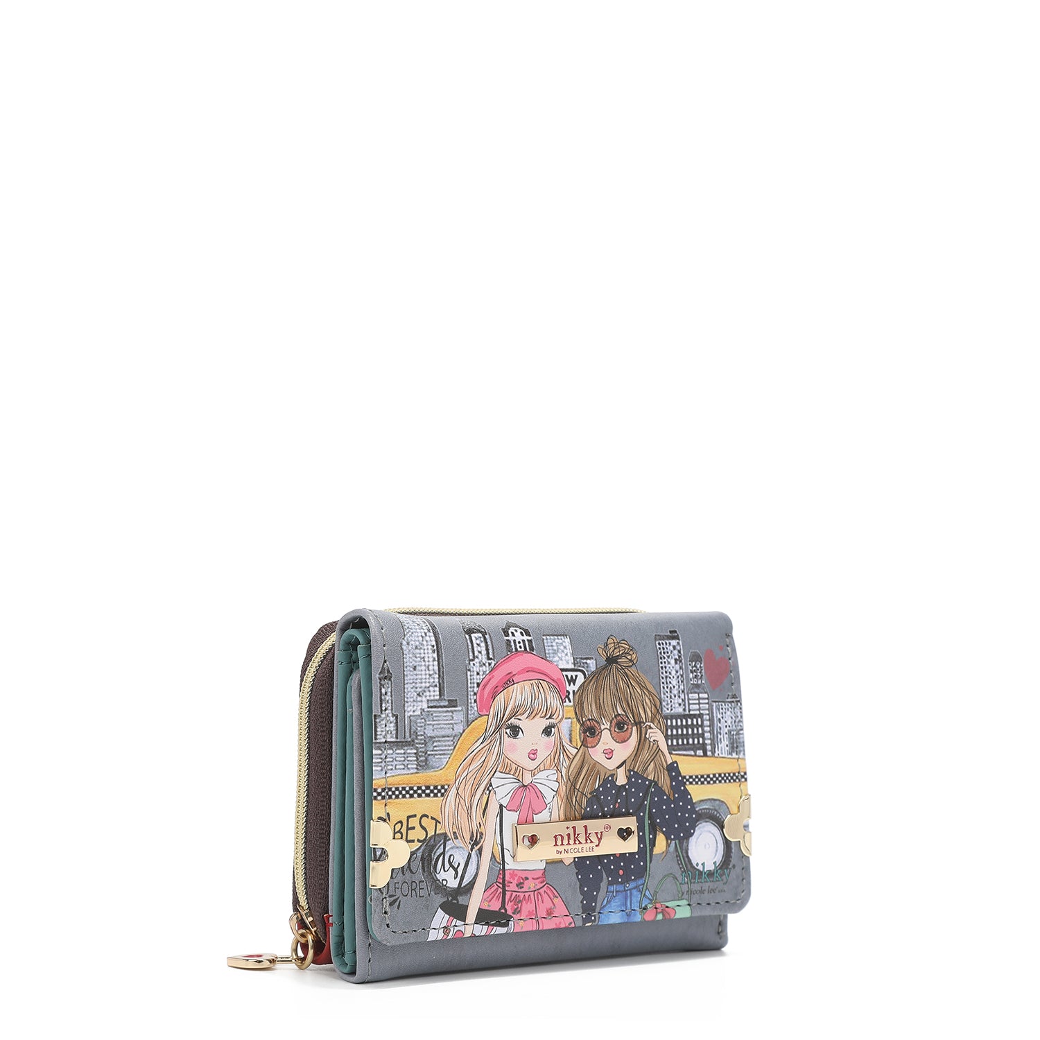 Portfólio com divisão tripla + bolsa de zíper