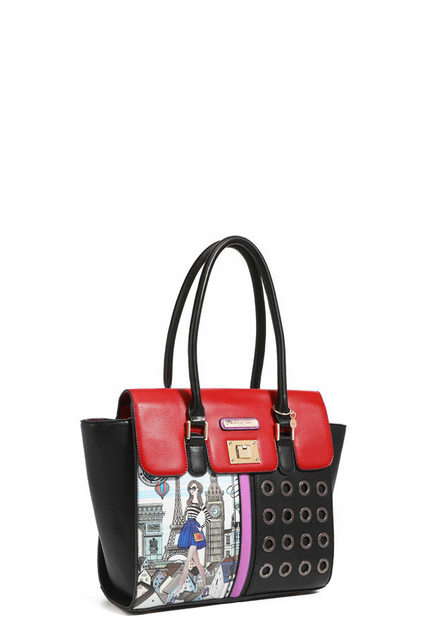 SAC À MAIN STRUCTURÉ "ELSA GOES PARIS"